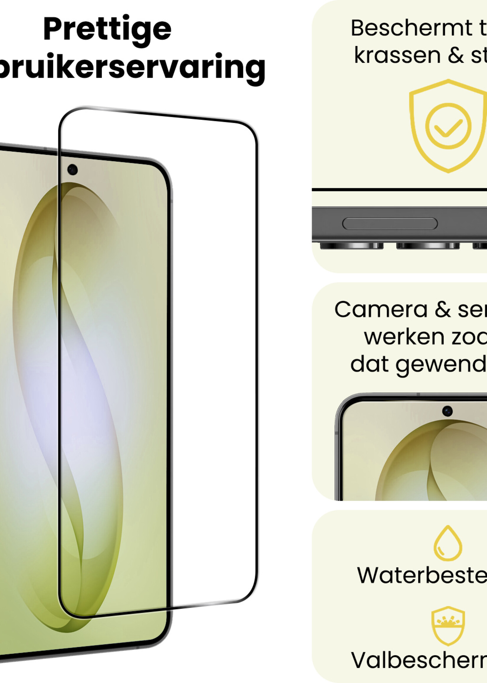 LUQ LUQ Samsung Galaxy S26 Plus Screenprotector Glas Full Cover - 2 PACK