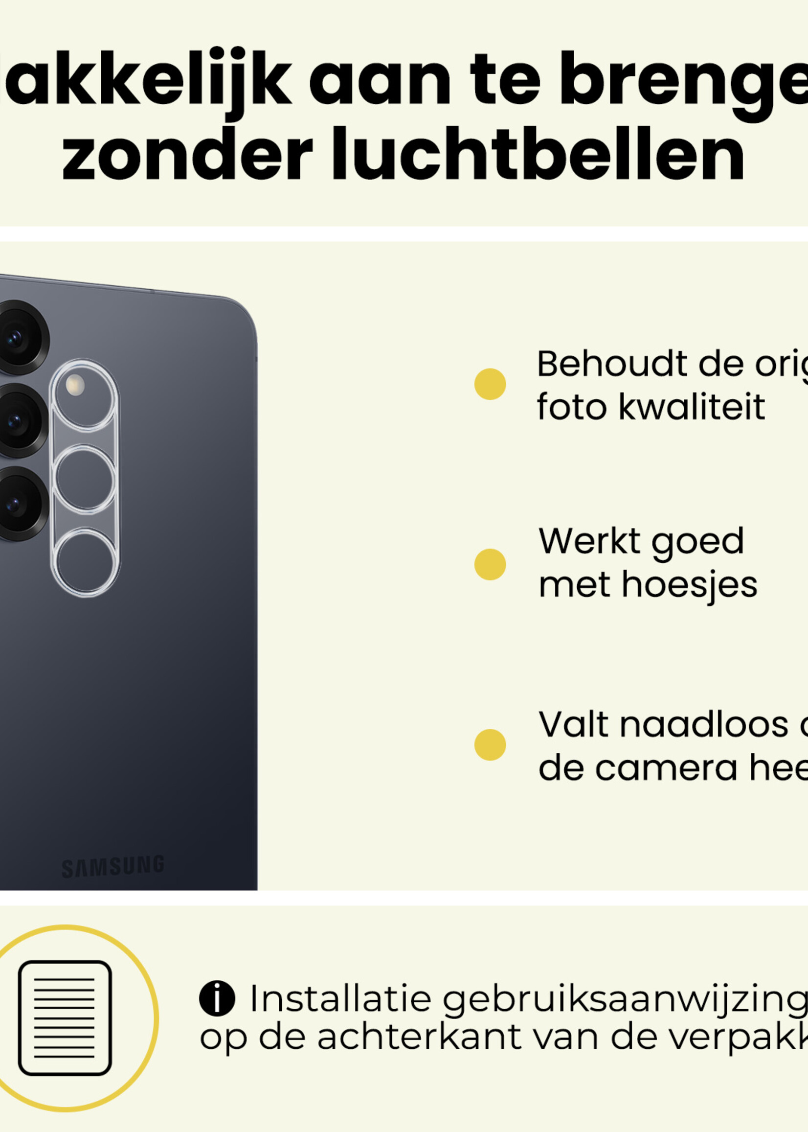 LUQ LUQ Samsung Galaxy S26 Plus Camera Screenprotector - 2 PACK