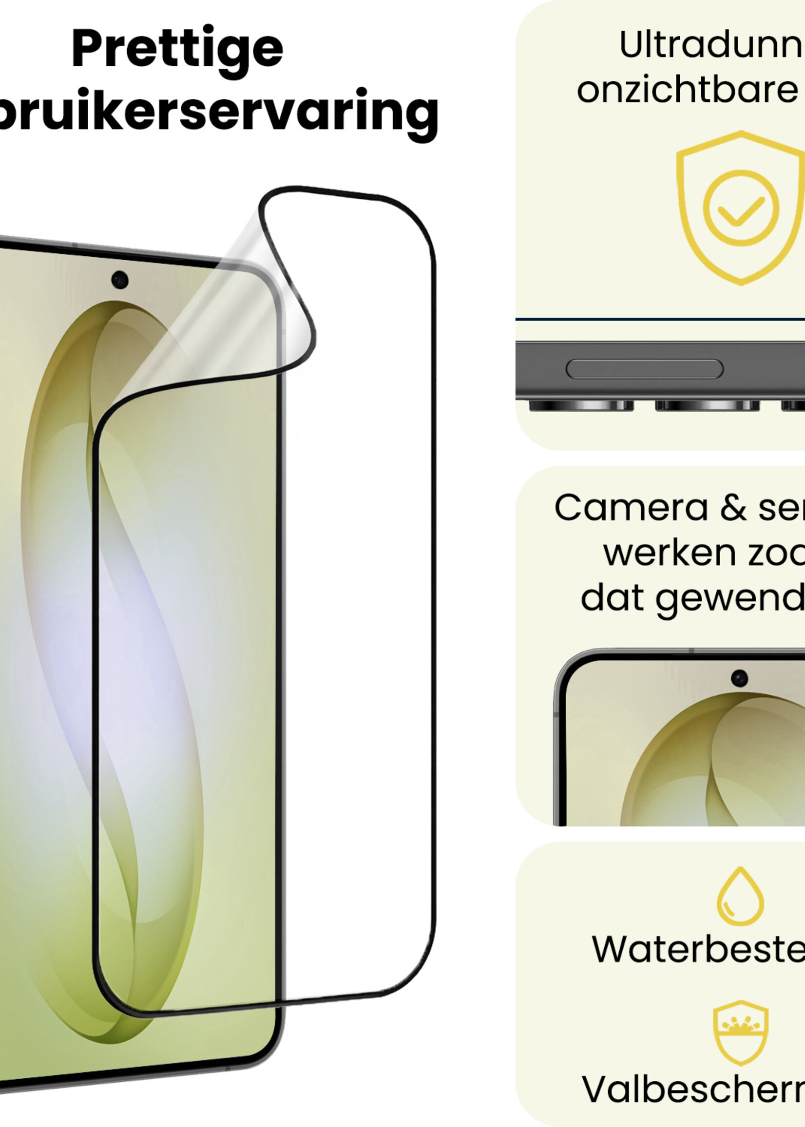 LUQ LUQ Samsung Galaxy S26 Plus Hybrid Screenprotector - 3 PACK