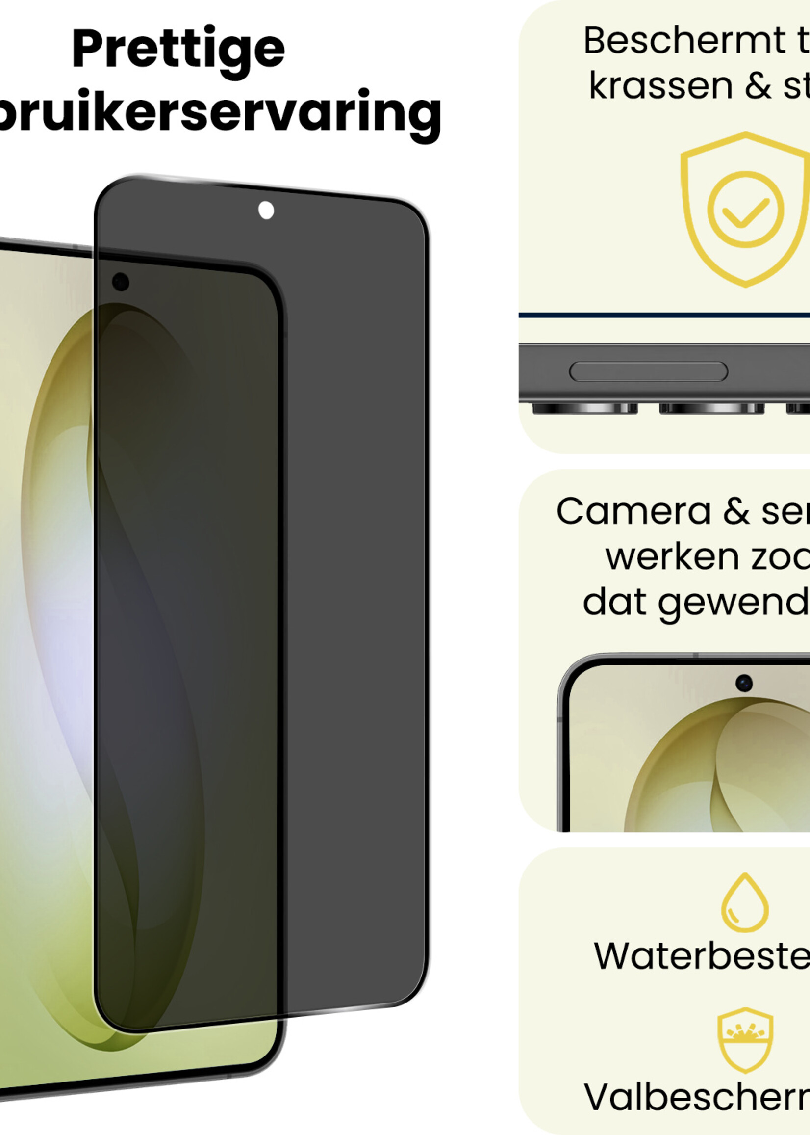 LUQ LUQ Samsung Galaxy S26 Plus Screenprotector Glas Privacy - 3 PACK