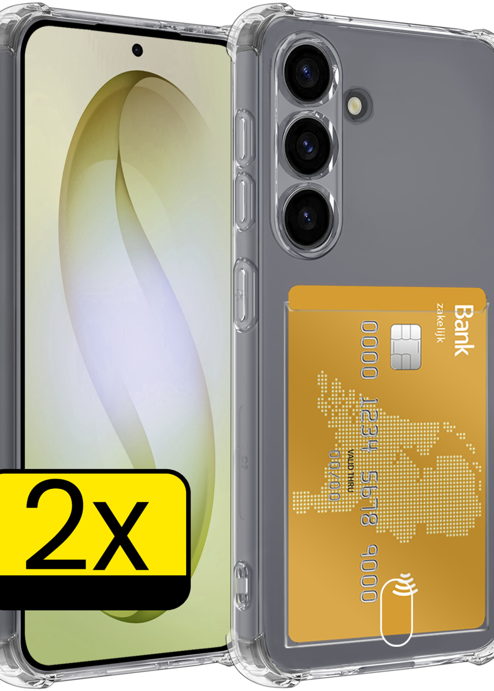 LUQ LUQ Samsung Galaxy S26 Plus Hoesje Pashouder - 2 PACK