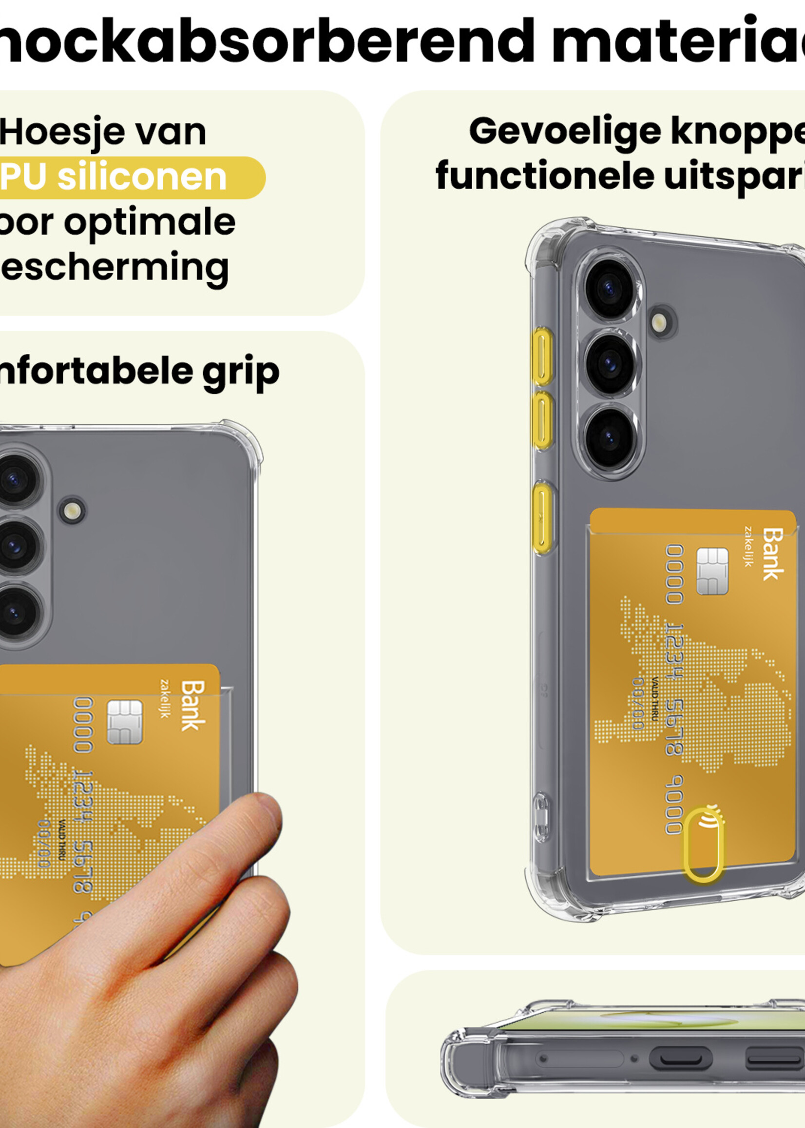 LUQ LUQ Samsung Galaxy S26 Plus Hoesje Pashouder Met Screenprotector