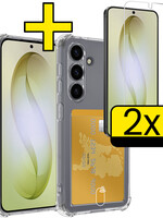 LUQ LUQ Samsung Galaxy S26 Plus Hoesje Pashouder Met 2x Screenprotector