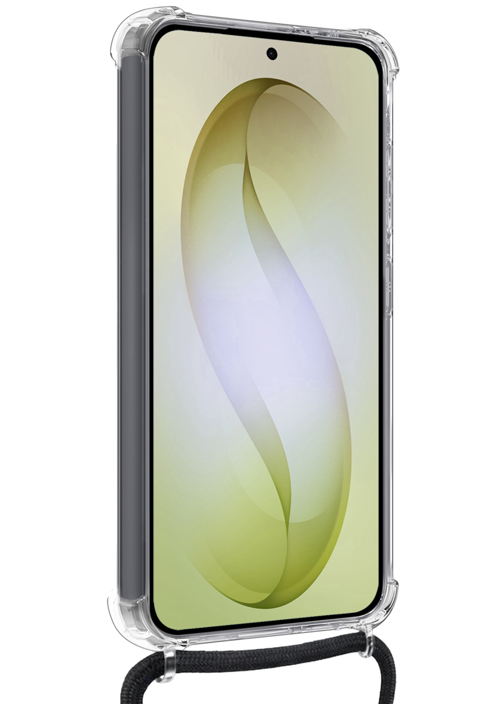 LUQ LUQ Samsung Galaxy S26 Plus Hoesje Pashouder met Koord Met Screenprotector