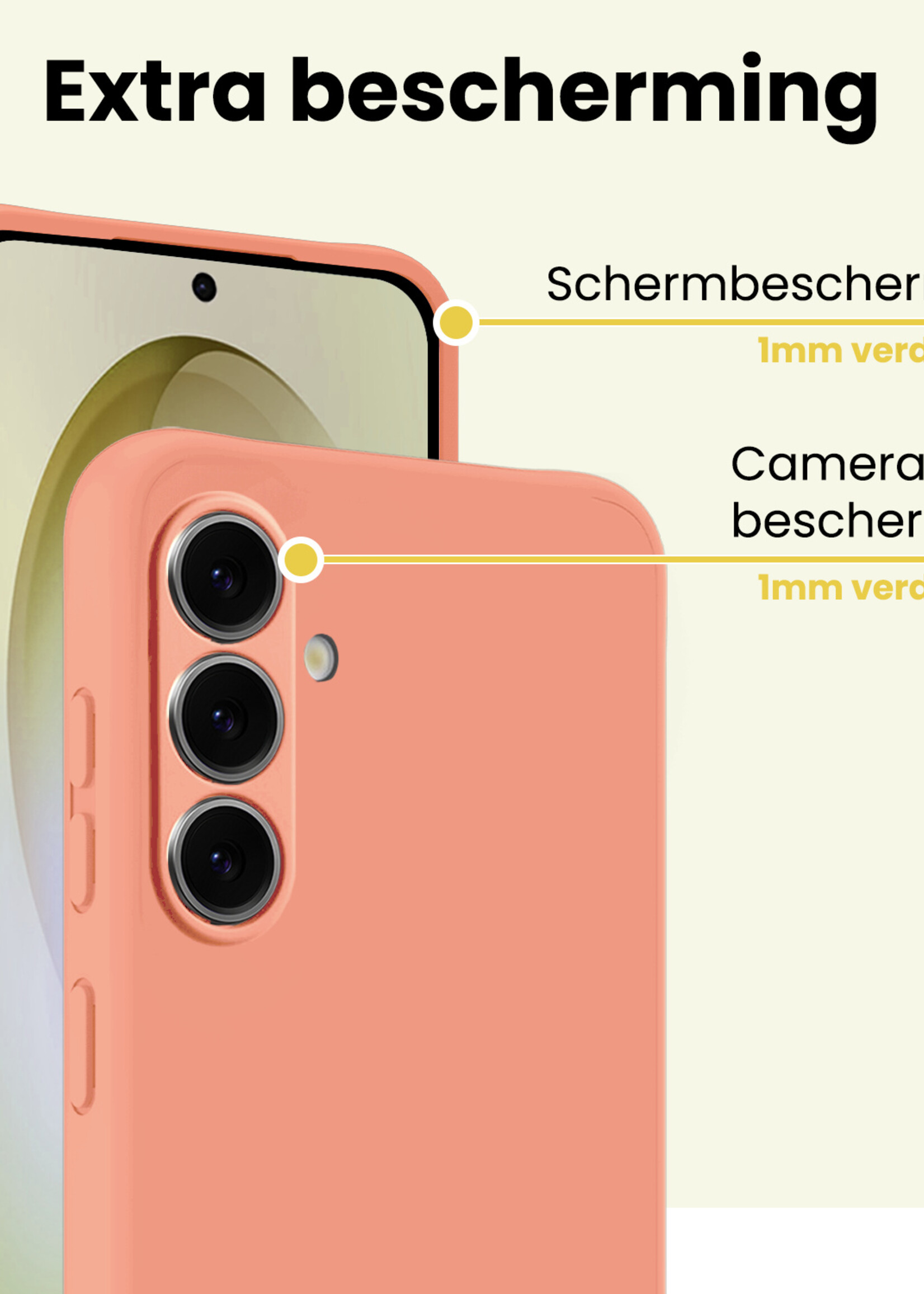 LUQ LUQ Samsung Galaxy S26 Plus Hoesje Siliconen - Perzik