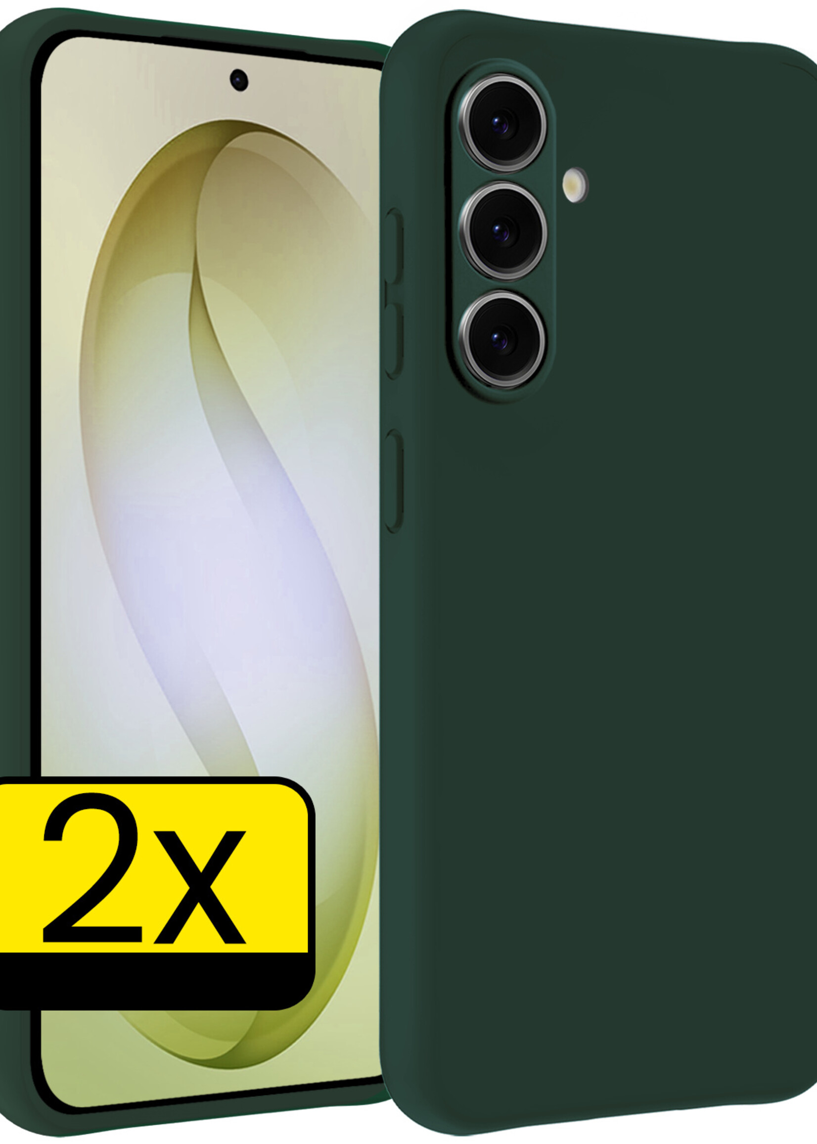 LUQ LUQ Samsung Galaxy S26 Plus Hoesje Siliconen - Donkergroen - 2 PACK