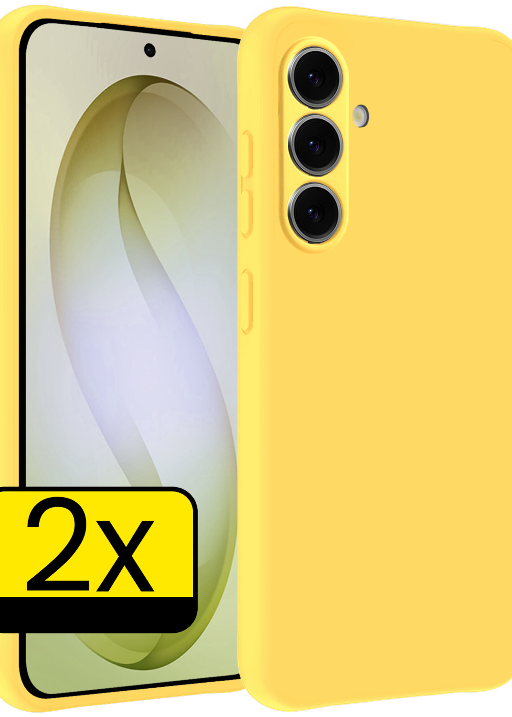 LUQ LUQ Samsung Galaxy S26 Plus Hoesje Siliconen - Geel - 2 PACK