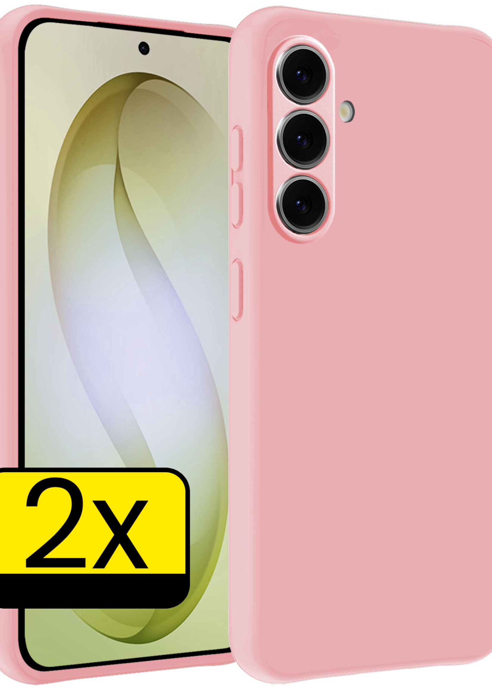 LUQ LUQ Samsung Galaxy S26 Plus Hoesje Siliconen - Lichtroze - 2 PACK