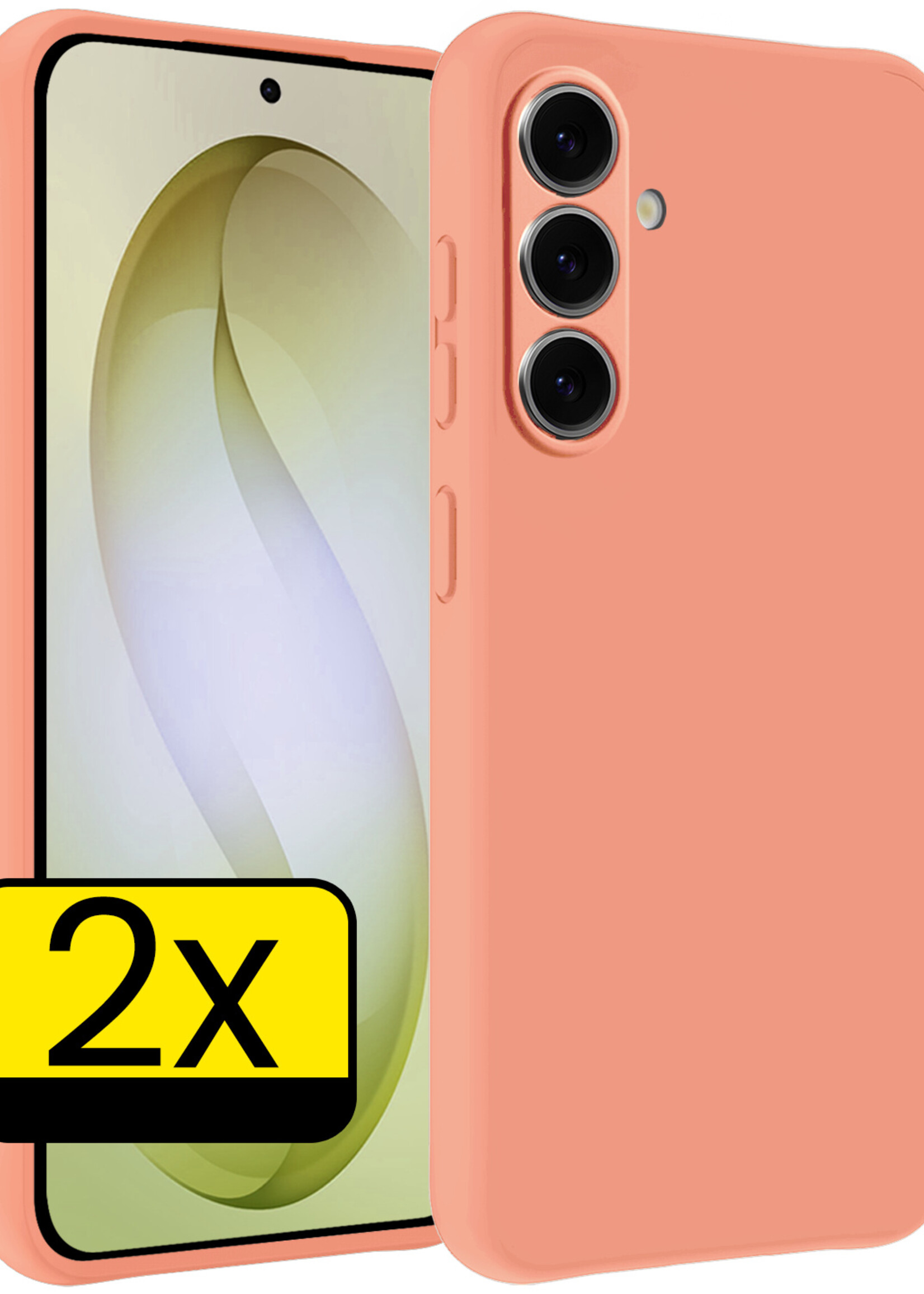 LUQ LUQ Samsung Galaxy S26 Plus Hoesje Siliconen - Perzik - 2 PACK