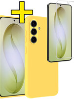 LUQ LUQ Samsung Galaxy S26 Plus Hoesje Siliconen Met Screenprotector - Geel