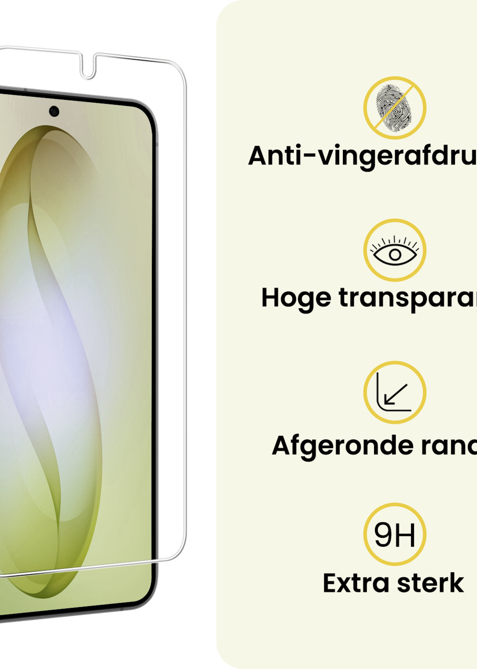 LUQ LUQ Samsung Galaxy S26 Plus Hoesje Siliconen Met Screenprotector - Geel