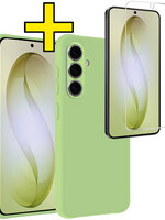 LUQ LUQ Samsung Galaxy S26 Plus Hoesje Siliconen Met Screenprotector - Groen