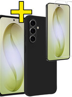 LUQ LUQ Samsung Galaxy S26 Plus Hoesje Siliconen Met Screenprotector - Zwart