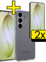 LUQ LUQ Samsung Galaxy S26 Plus Hoesje Siliconen Met 2x Screenprotector - Transparant