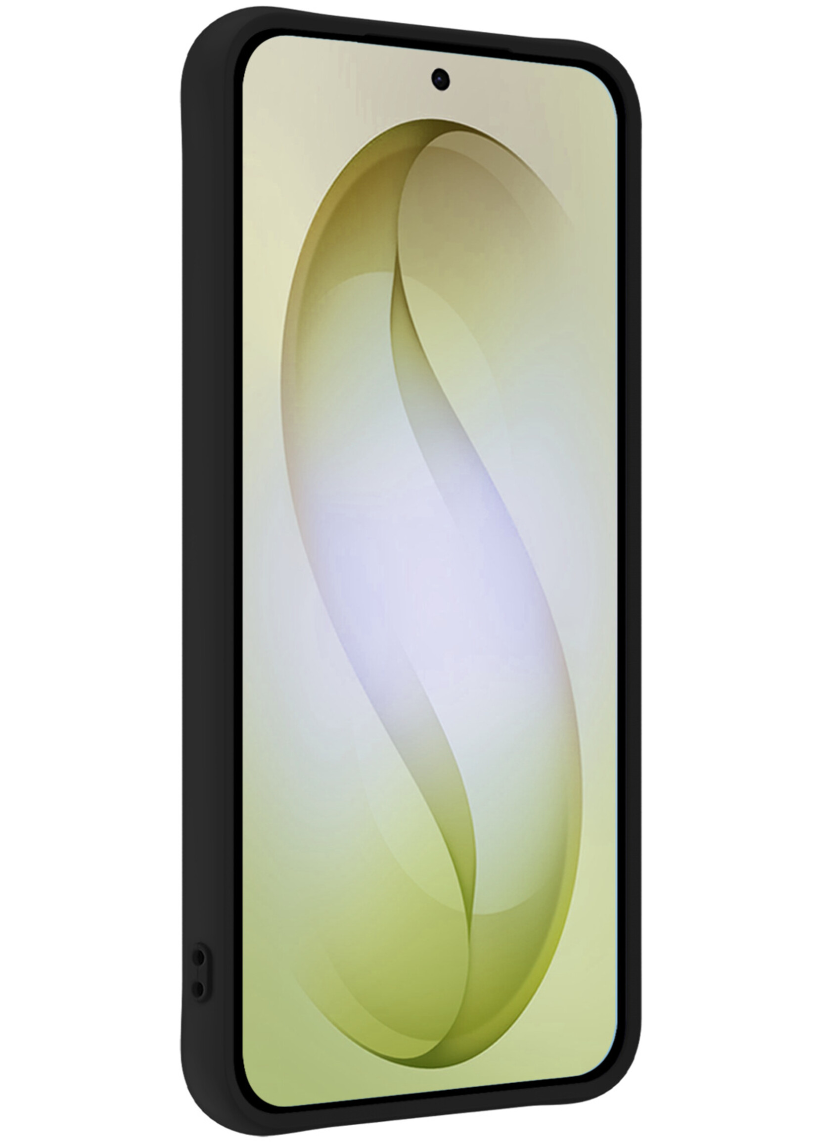 LUQ LUQ Samsung Galaxy S26 Plus Hoesje Siliconen Met 2x Screenprotector - Zwart