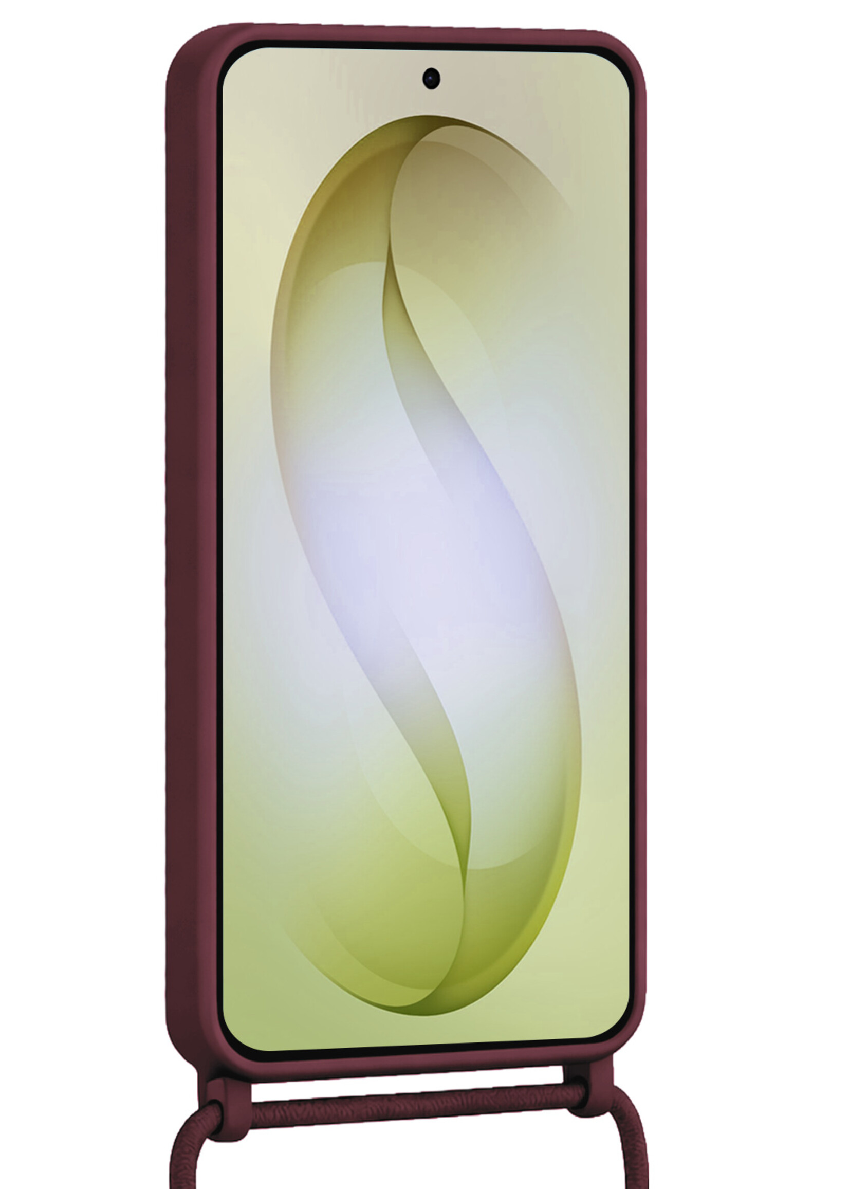 LUQ LUQ Samsung Galaxy S26 Plus Hoesje Pashouder met Koord - Aubergine