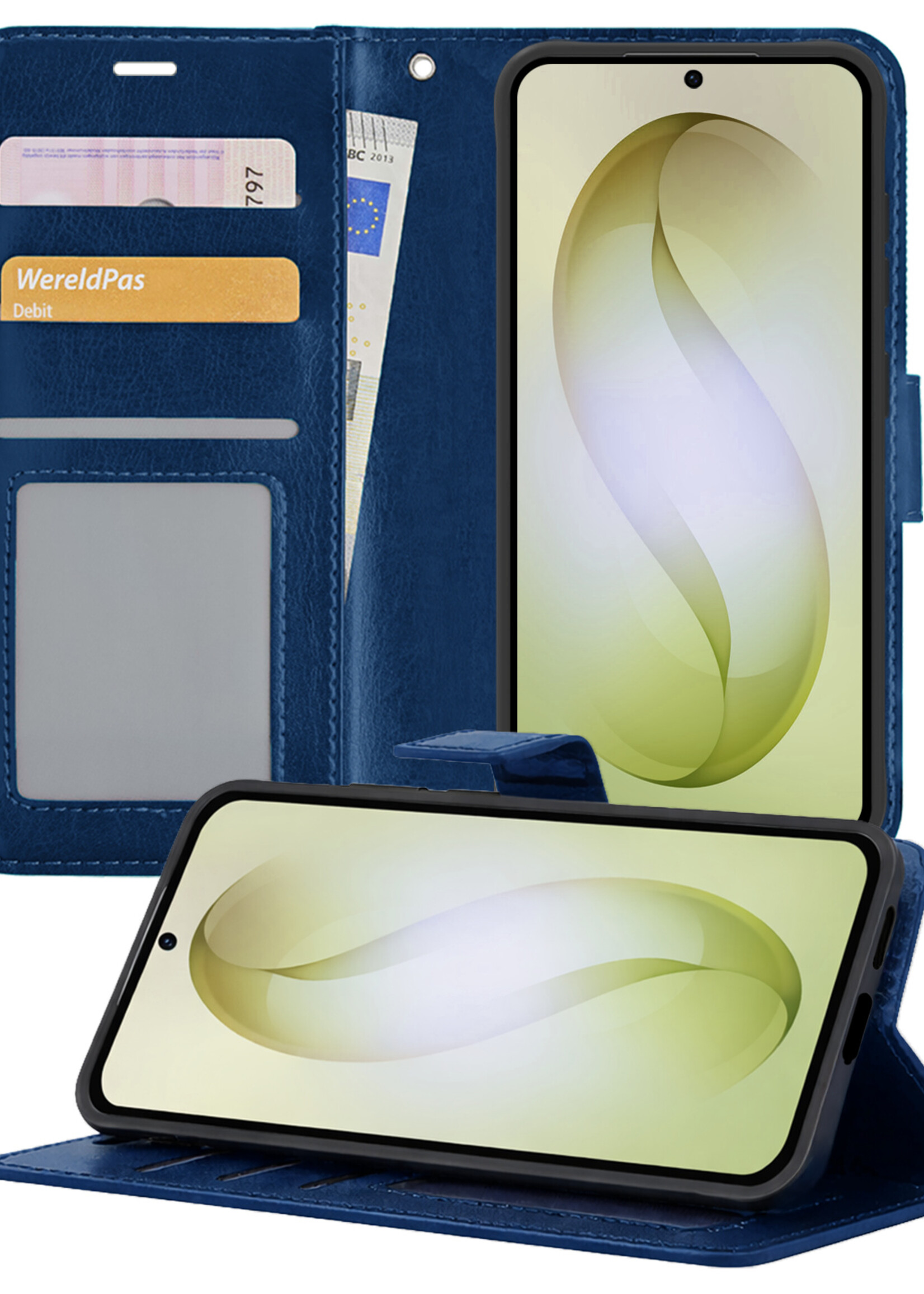 LUQ LUQ Samsung Galaxy S26 Plus Hoesje Bookcase - Donkerblauw