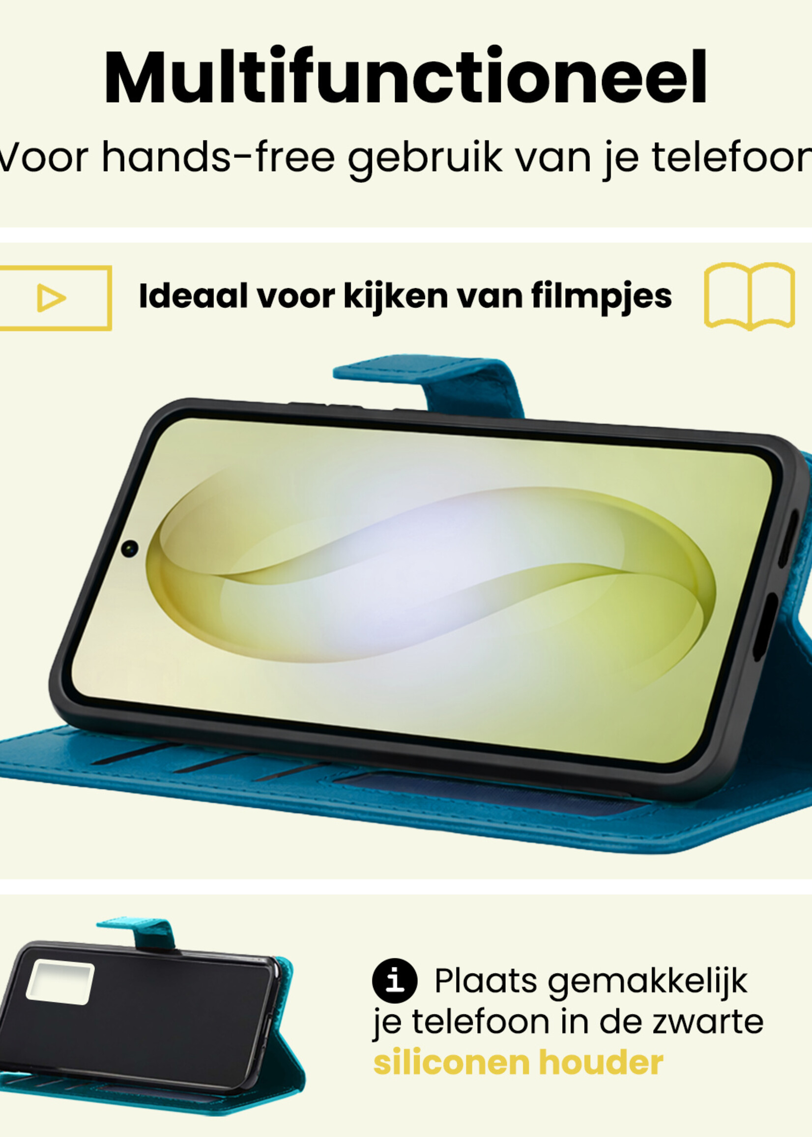 LUQ LUQ Samsung Galaxy S26 Plus Hoesje Bookcase - Turquoise