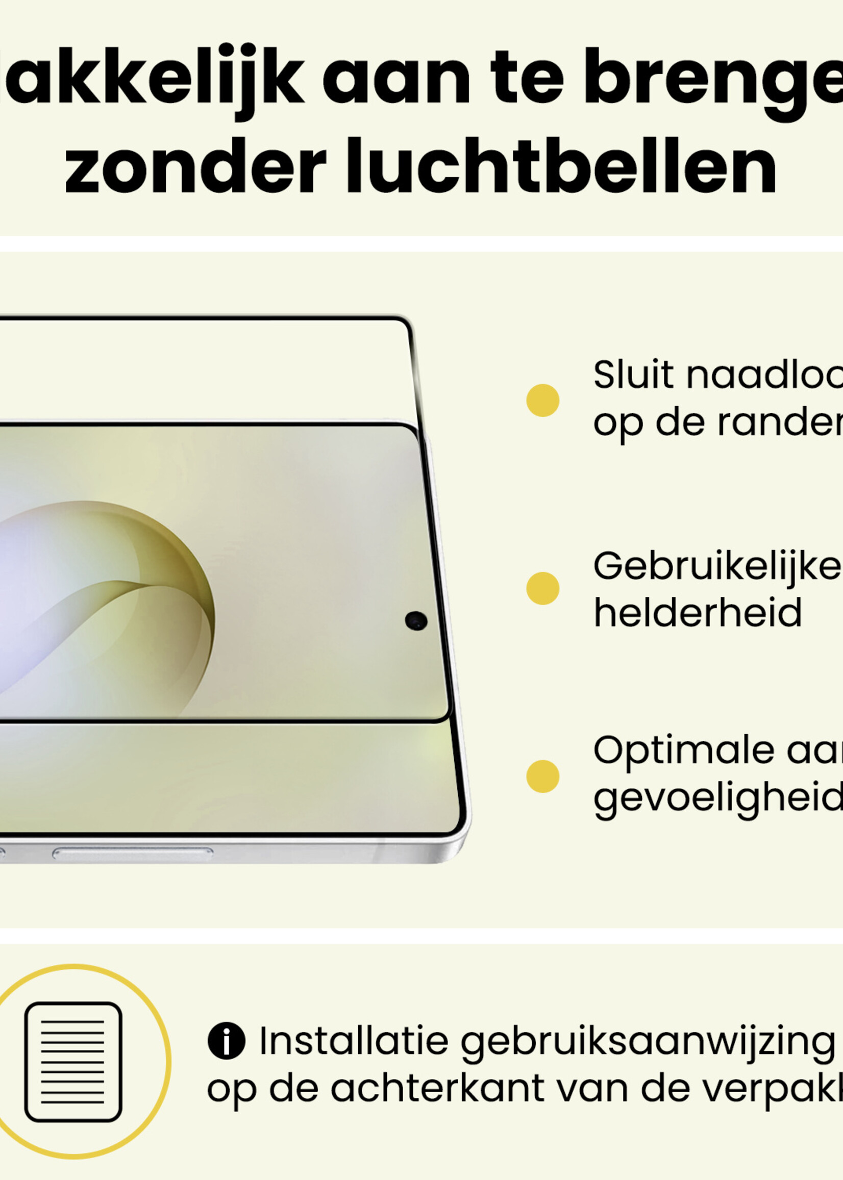 LUQ LUQ Samsung Galaxy S26 Ultra Screenprotector Glas Full Cover