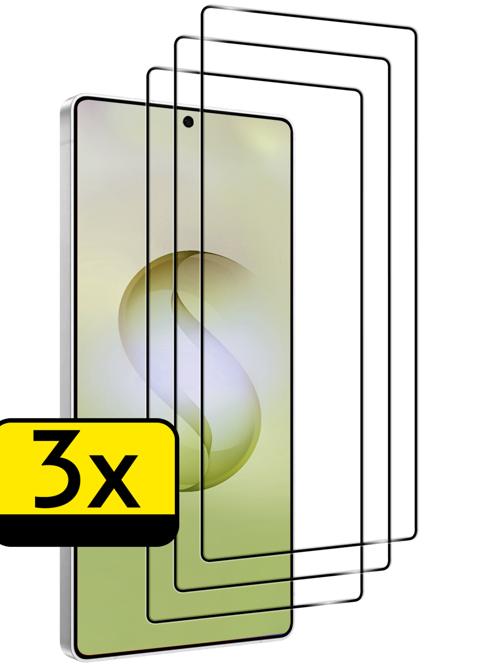 LUQ LUQ Samsung Galaxy S26 Ultra Screenprotector Glas Full Cover - 3 PACK