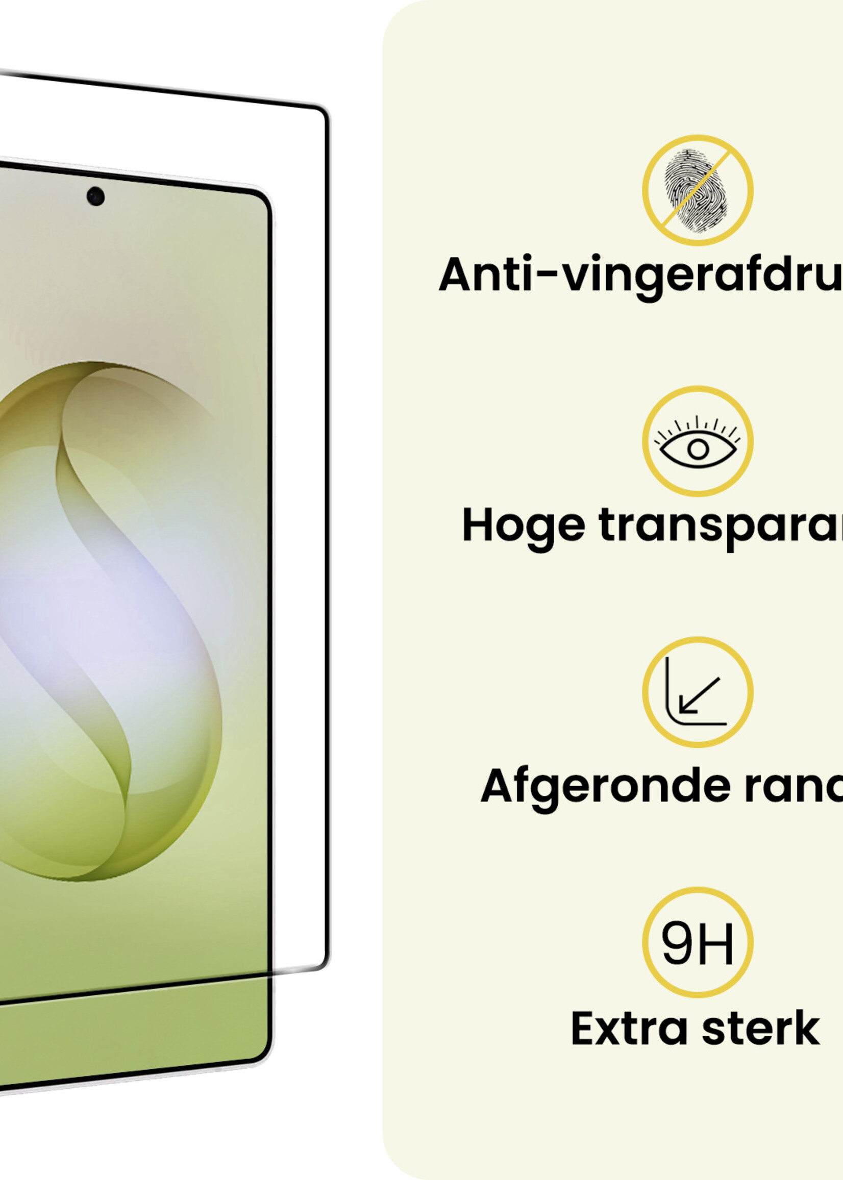 LUQ LUQ Samsung Galaxy S26 Ultra Screenprotector Glas Full Cover - 3 PACK