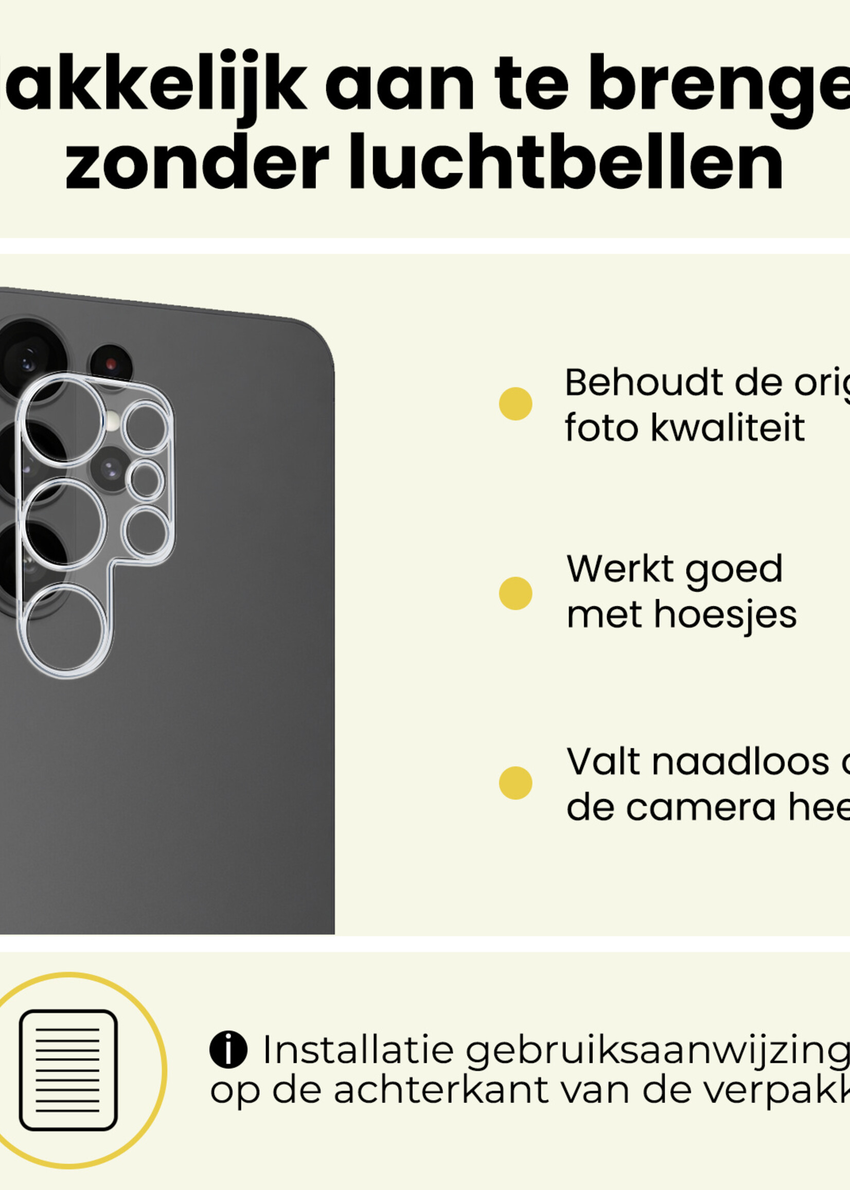 LUQ LUQ Samsung Galaxy S26 Ultra Camera Screenprotector - 2 PACK