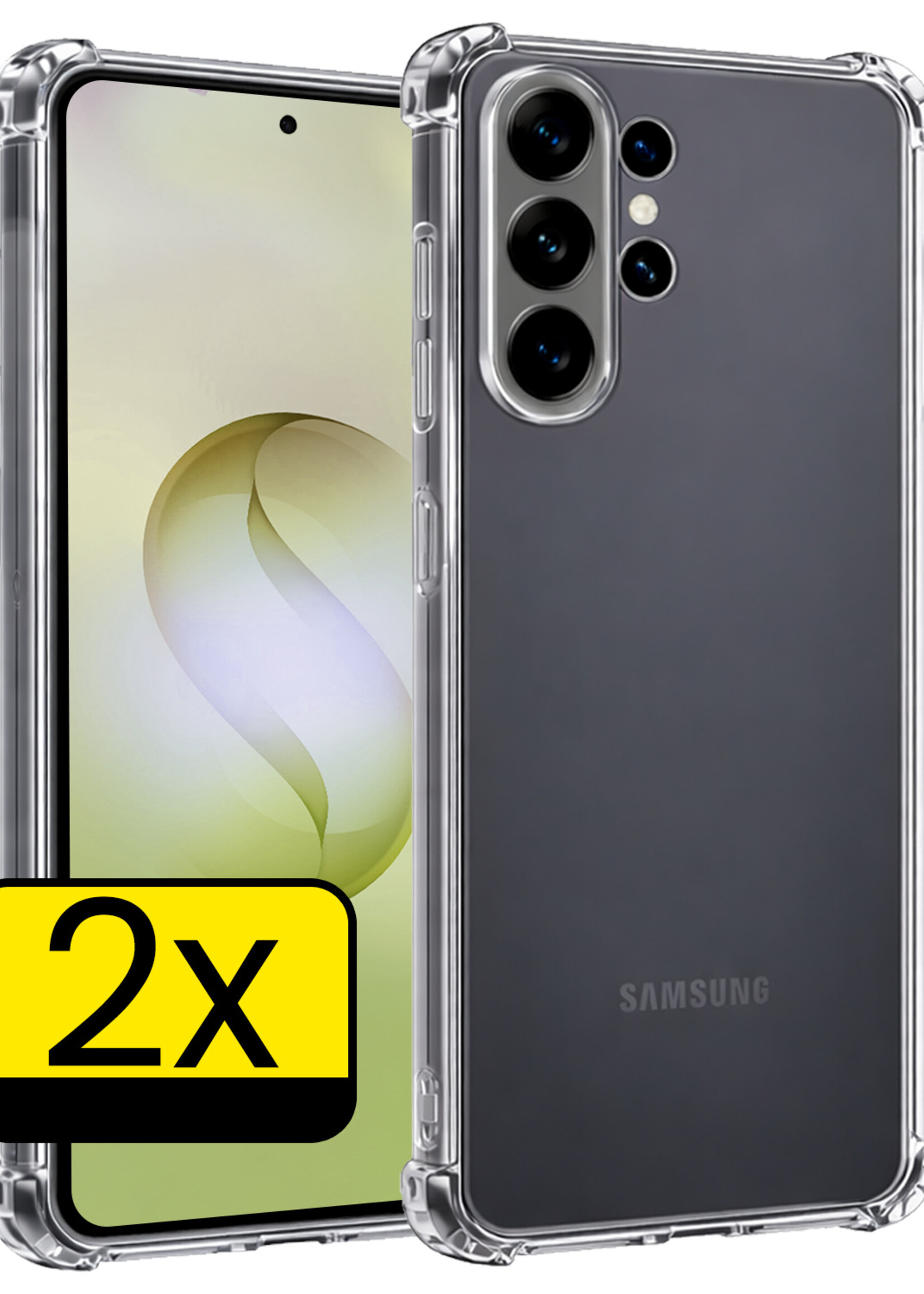 LUQ LUQ Samsung Galaxy S26 Ultra Hoesje Shockproof - Transparant - 2 PACK