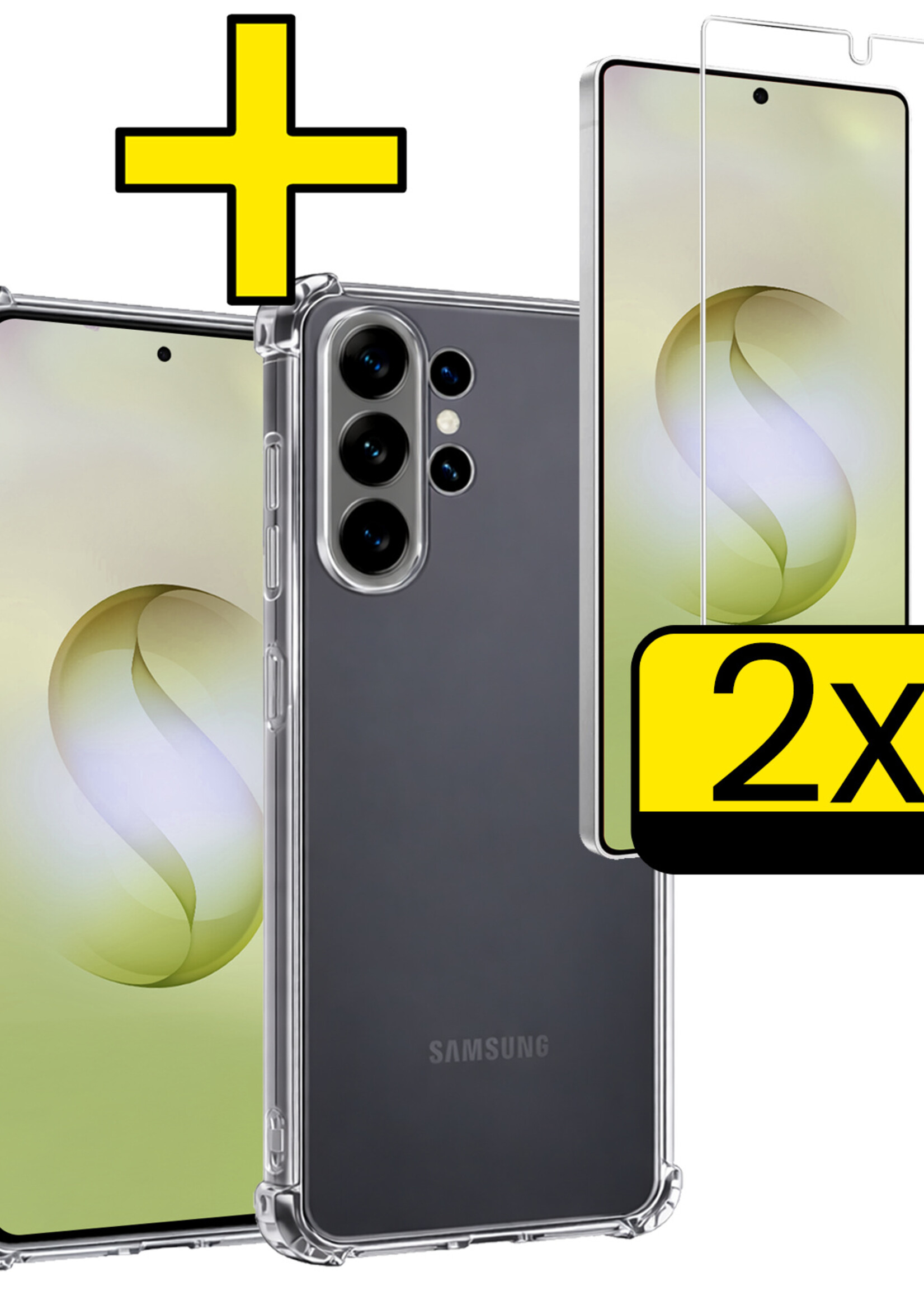 LUQ LUQ Samsung Galaxy S26 Ultra Hoesje Shockproof Met 2x Screenprotector