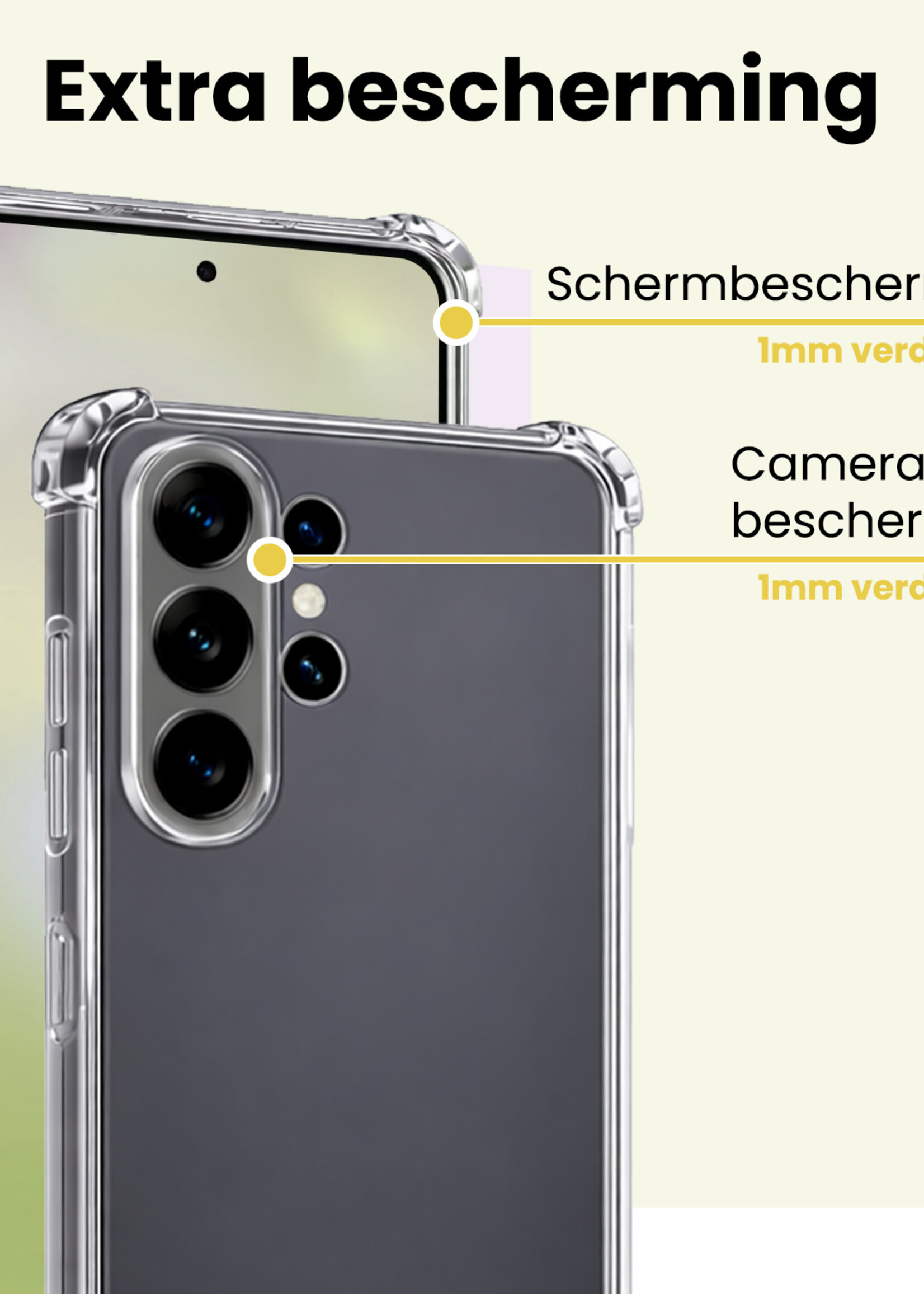 LUQ LUQ Samsung Galaxy S26 Ultra Hoesje Shockproof Met 2x Screenprotector