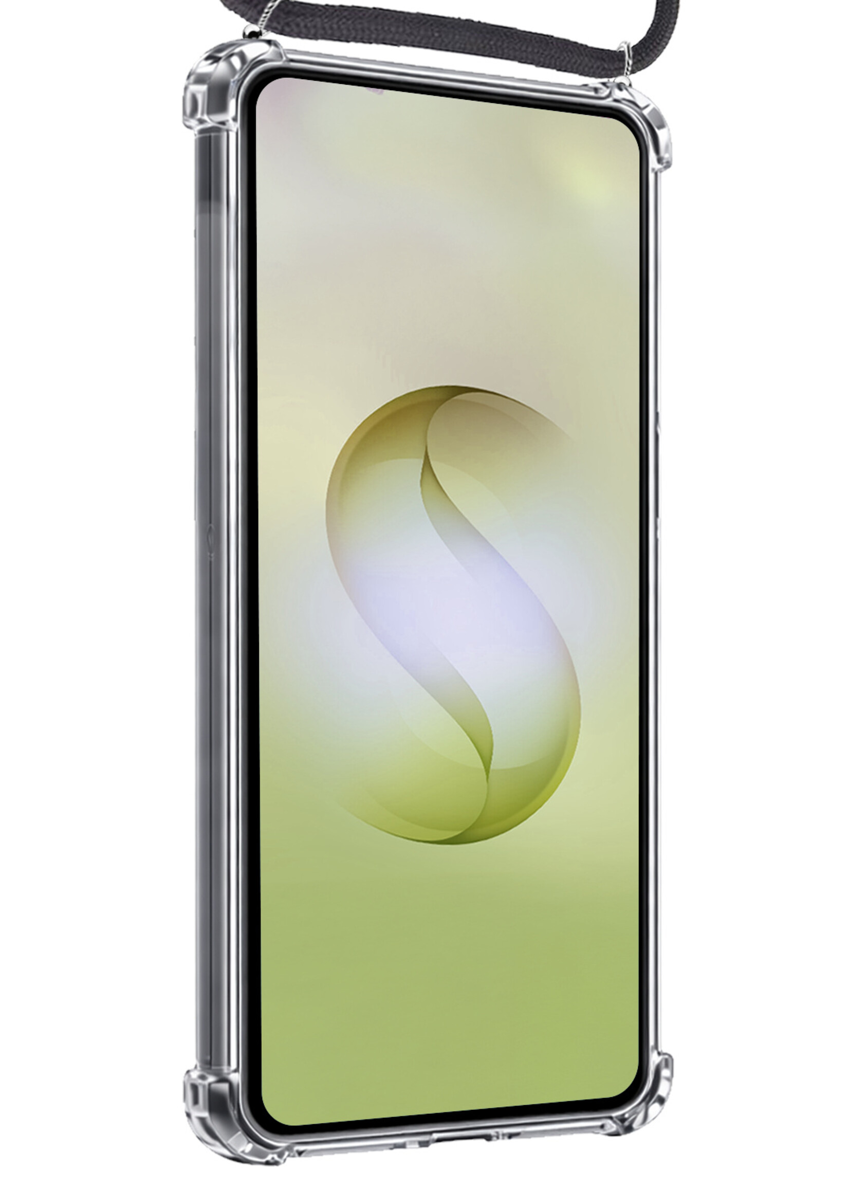 LUQ LUQ Samsung Galaxy S26 Ultra Hoesje Transparant Shockproof Met Zwart Koord