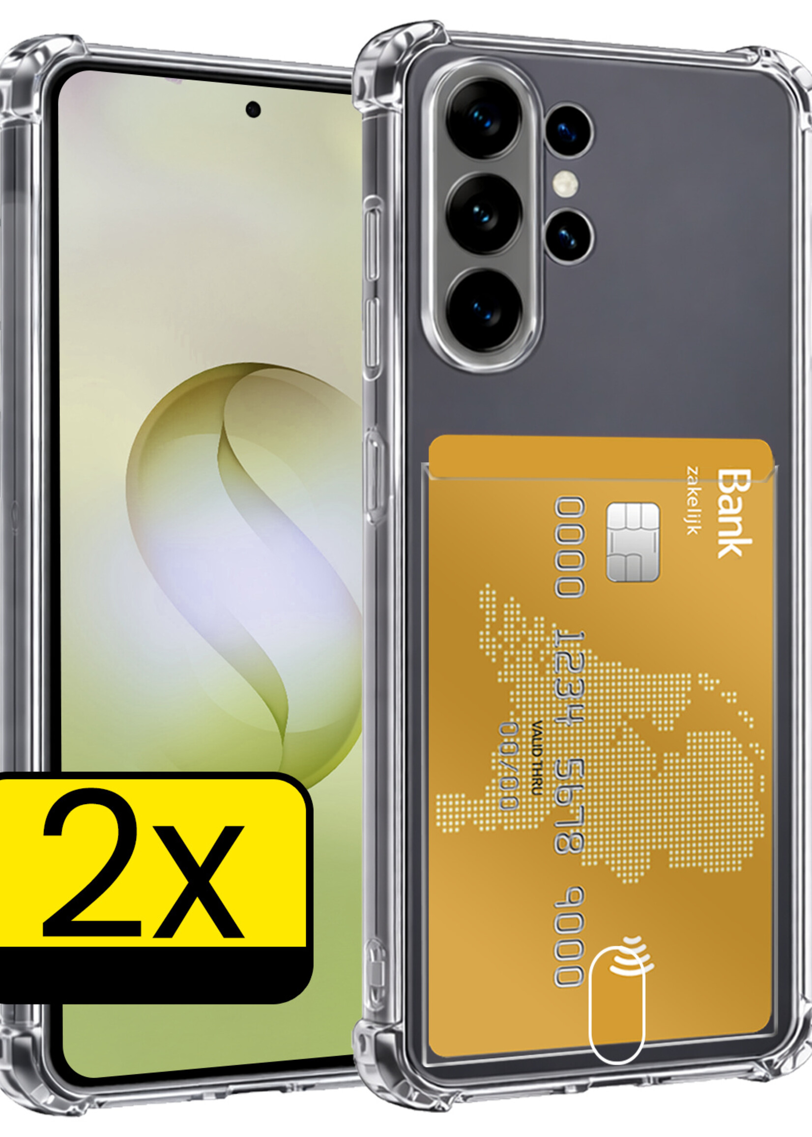 LUQ LUQ Samsung Galaxy S26 Ultra Hoesje Pashouder - 2 PACK