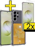 LUQ LUQ Samsung Galaxy S26 Ultra Hoesje Pashouder Met 2x Screenprotector