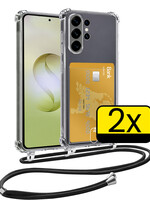 LUQ LUQ Samsung Galaxy S26 Ultra Hoesje Pashouder met Koord - 2 PACK