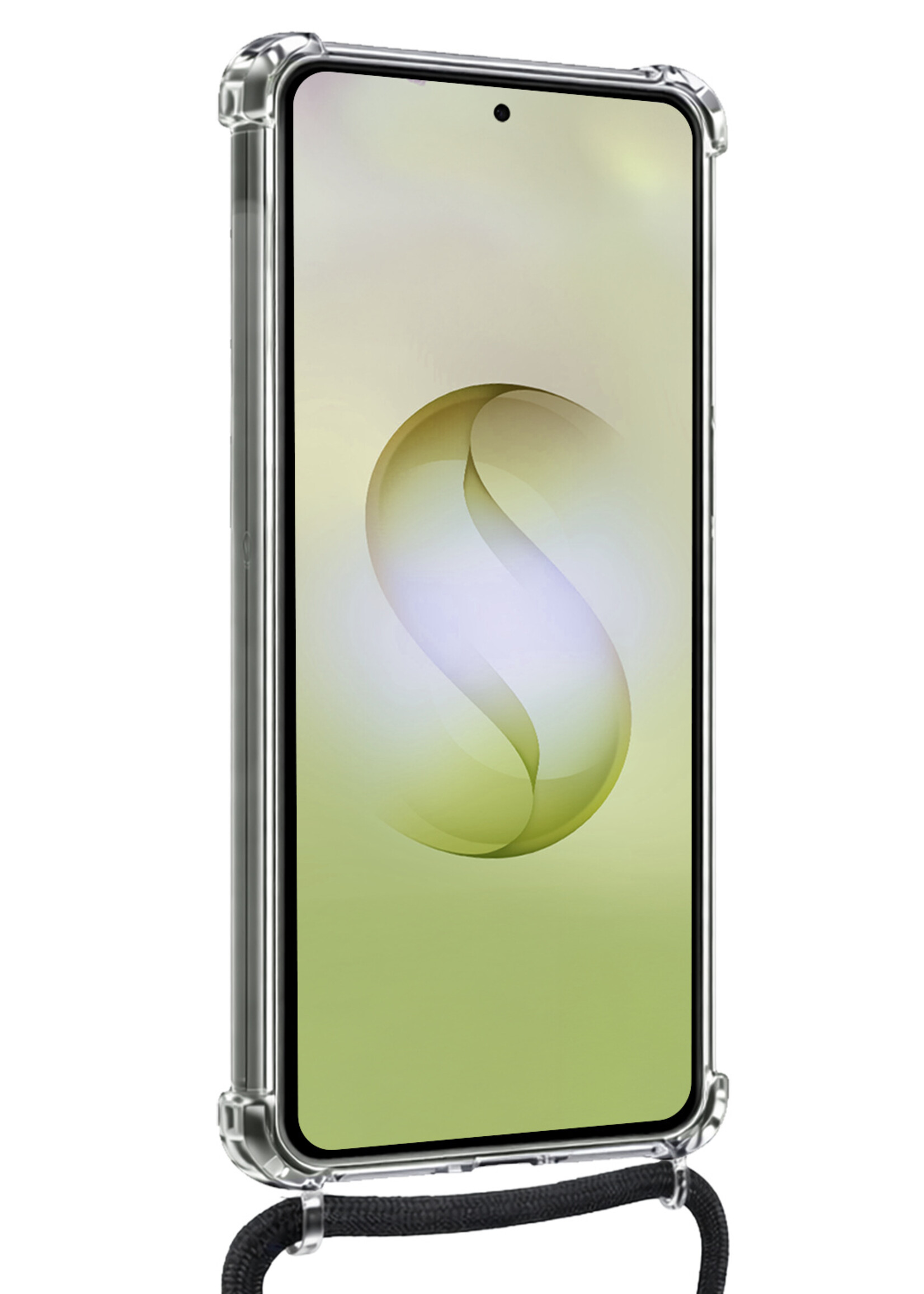 LUQ LUQ Samsung Galaxy S26 Ultra Hoesje Pashouder met Koord Met 2x Screenprotector