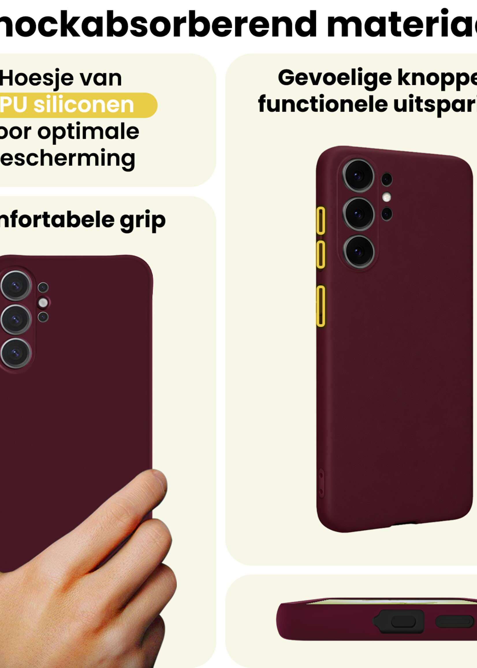 LUQ LUQ Samsung Galaxy S26 Ultra Hoesje Siliconen - Aubergine