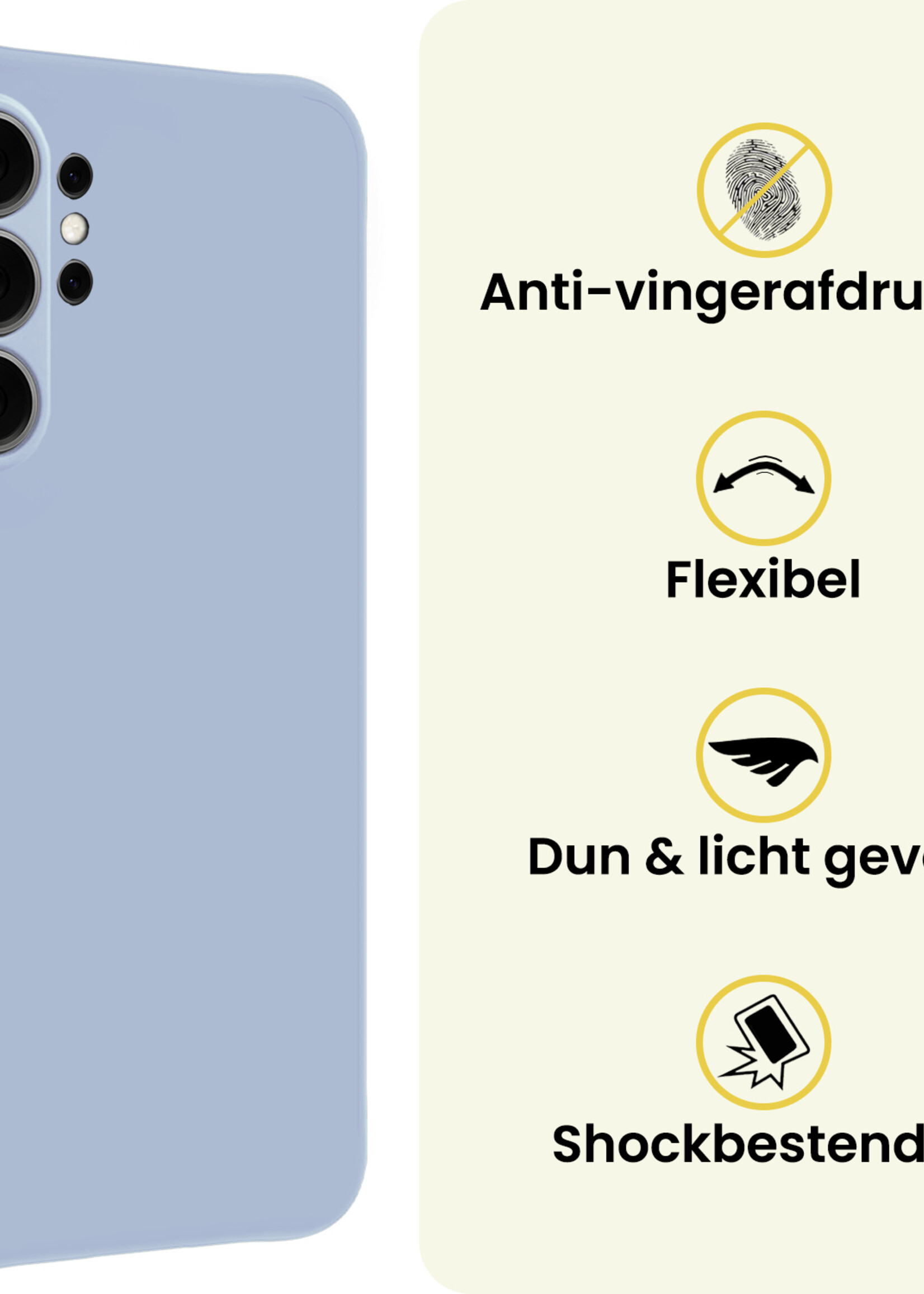 LUQ LUQ Samsung Galaxy S26 Ultra Hoesje Siliconen - Lichtblauw