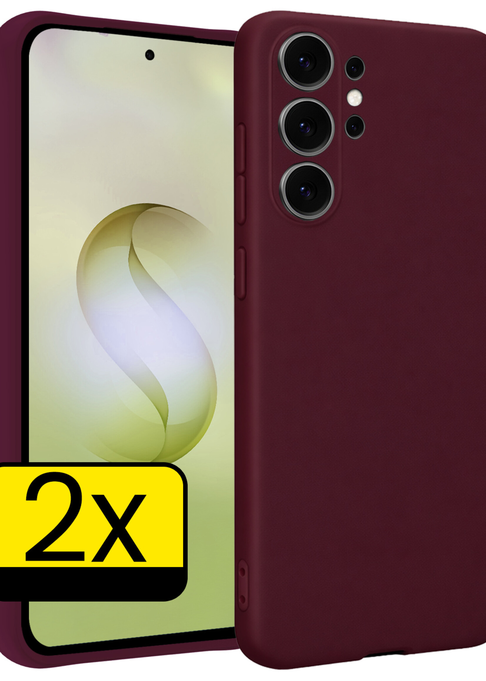 LUQ LUQ Samsung Galaxy S26 Ultra Hoesje Siliconen - Aubergine - 2 PACK