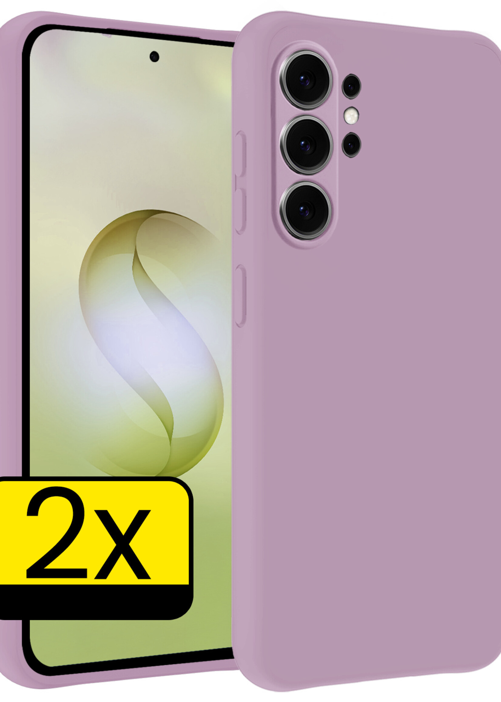 LUQ LUQ Samsung Galaxy S26 Ultra Hoesje Siliconen - Lila - 2 PACK