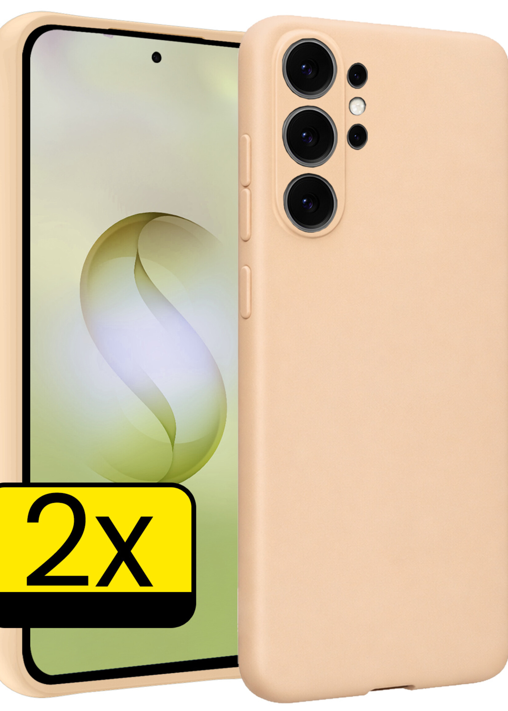 LUQ LUQ Samsung Galaxy S26 Ultra Hoesje Siliconen - Zand - 2 PACK