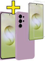 LUQ LUQ Samsung Galaxy S26 Ultra Hoesje Siliconen Met Screenprotector - Lila