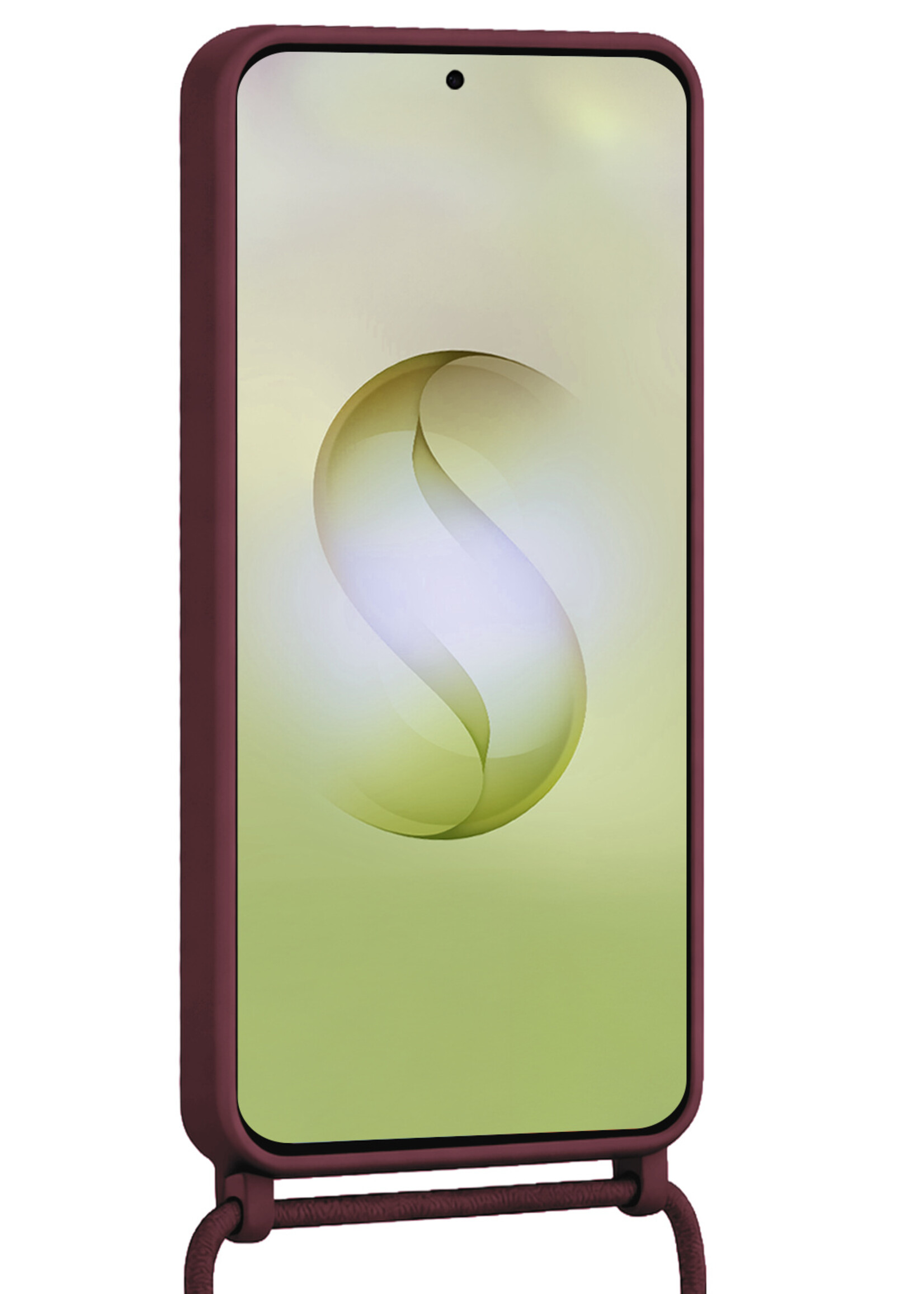 LUQ LUQ Samsung Galaxy S26 Ultra Hoesje Pashouder met Koord - Aubergine