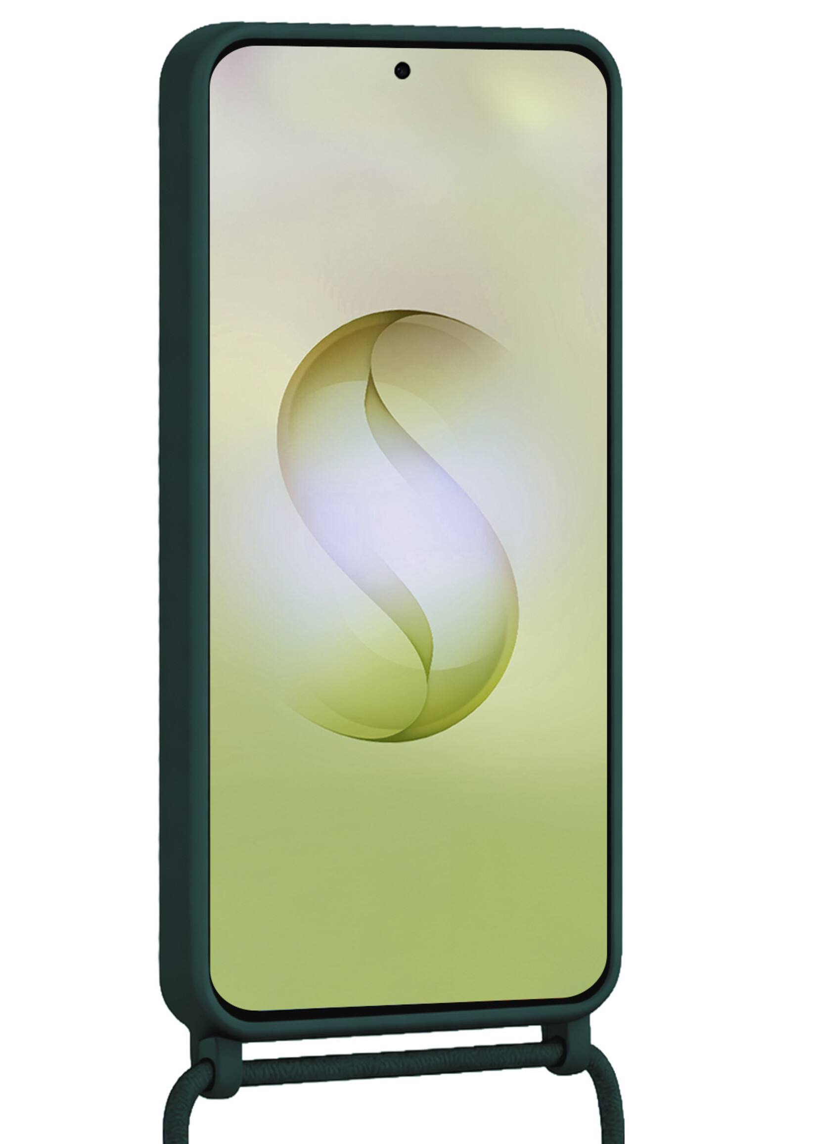 LUQ LUQ Samsung Galaxy S26 Ultra Hoesje Pashouder met Koord - Donkergroen