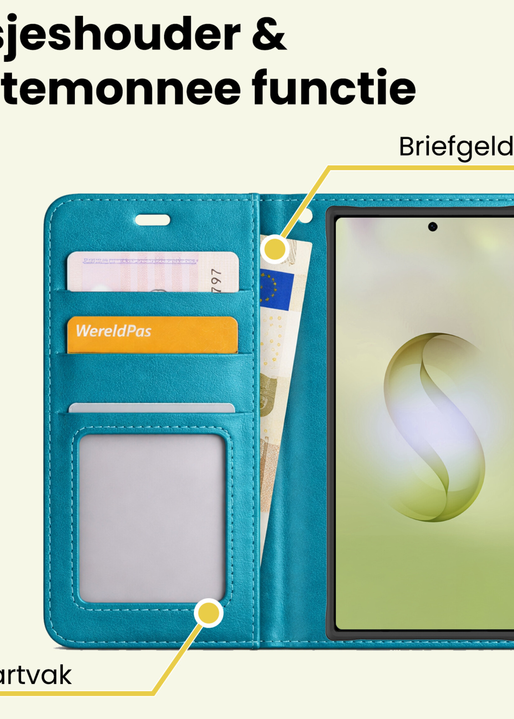 LUQ LUQ Samsung Galaxy S26 Ultra Hoesje Bookcase - Turquoise