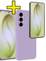 LUQ LUQ Samsung Galaxy S26 Plus Hoesje Siliconen Met Screenprotector - Lila