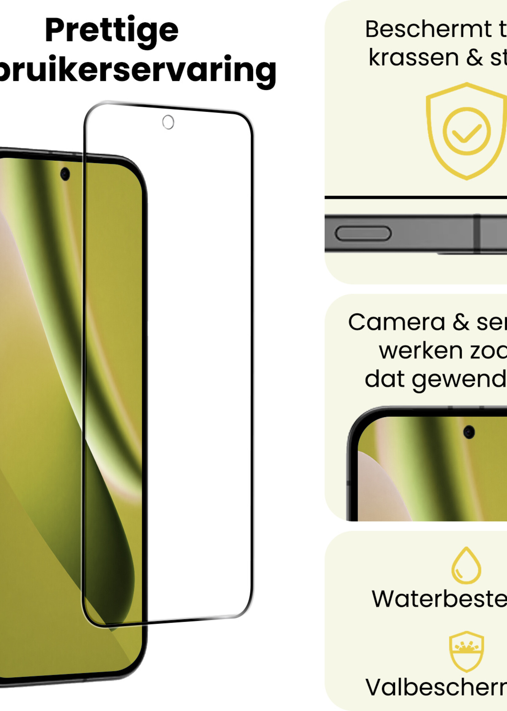 LUQ LUQ Google Pixel 10a Screenprotector Glas Full Cover - 2 PACK