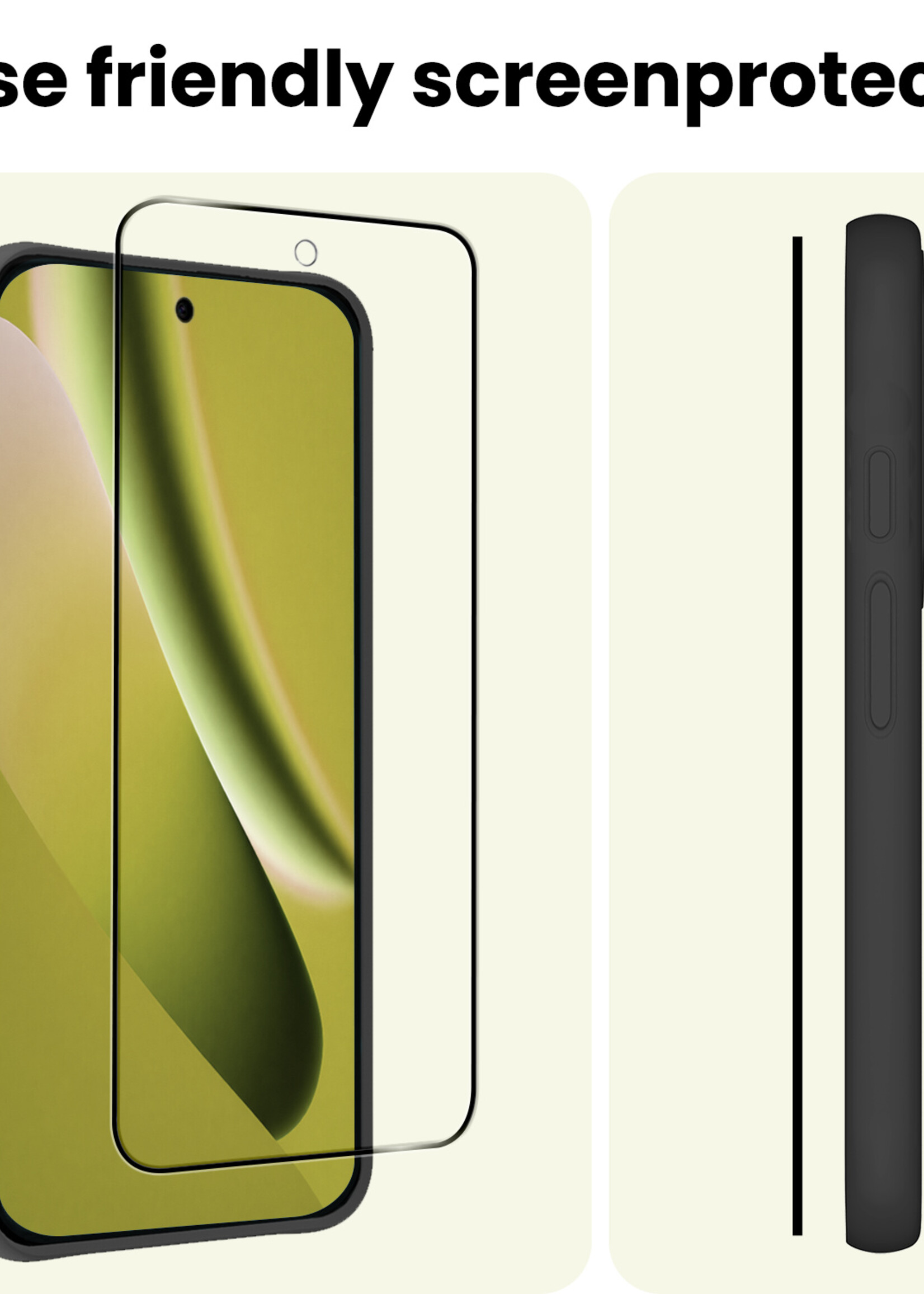 LUQ LUQ Google Pixel 10a Screenprotector Glas Full Cover - 3 PACK