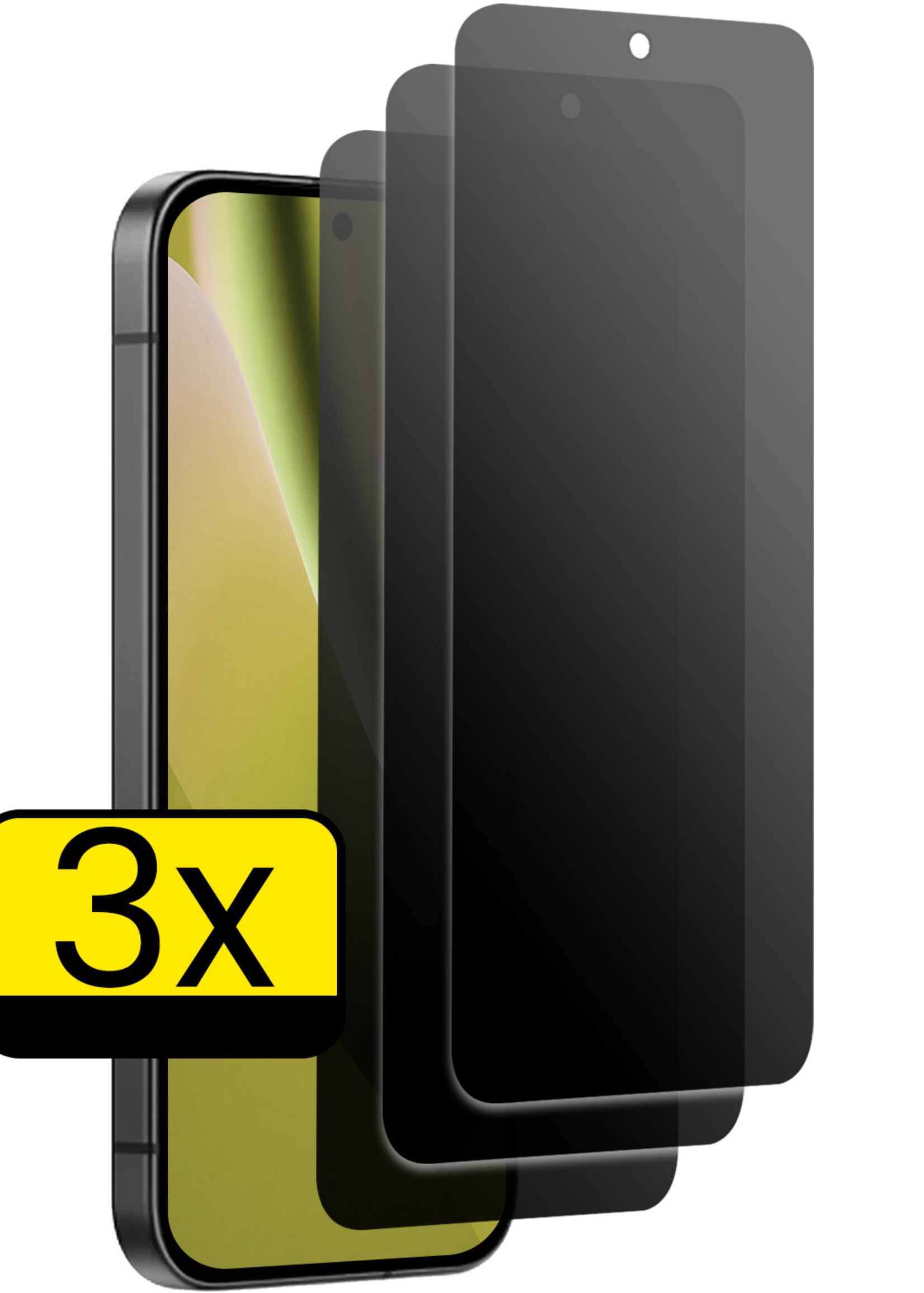 LUQ LUQ Google Pixel 10a Screenprotector Glas Privacy - 3 PACK