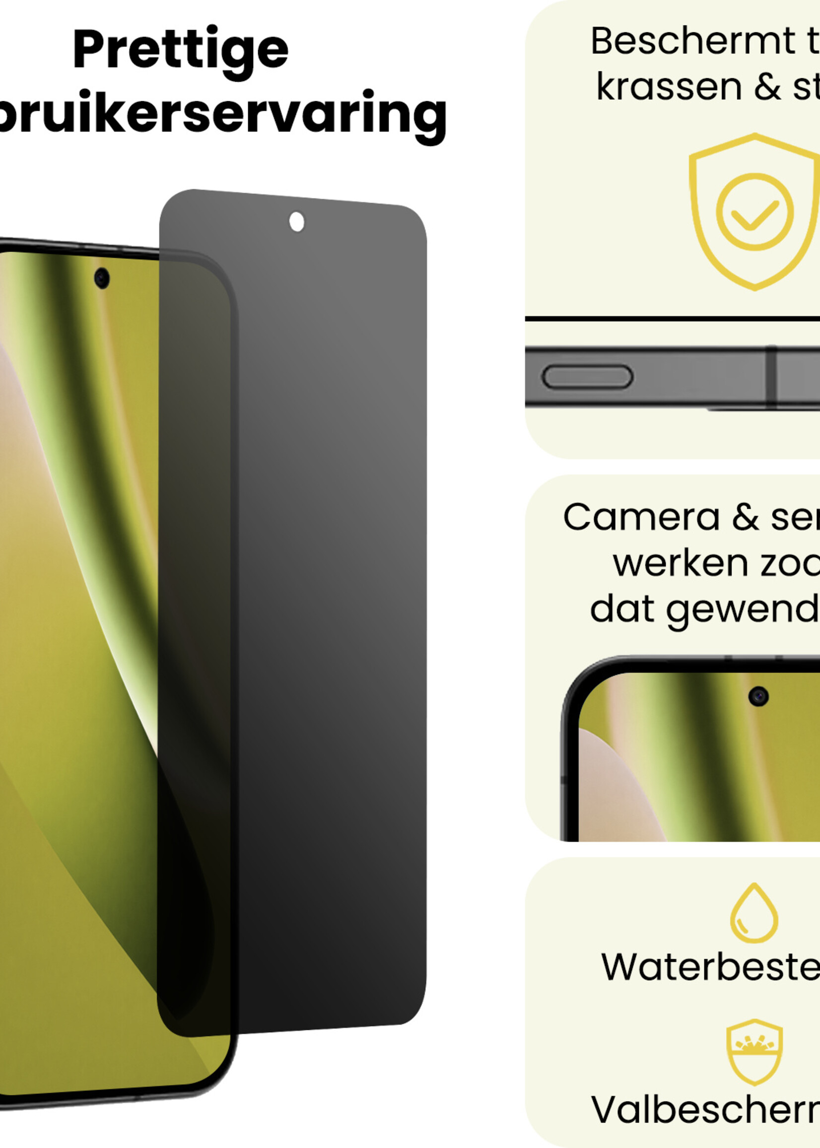 LUQ LUQ Google Pixel 10a Screenprotector Glas Privacy - 3 PACK