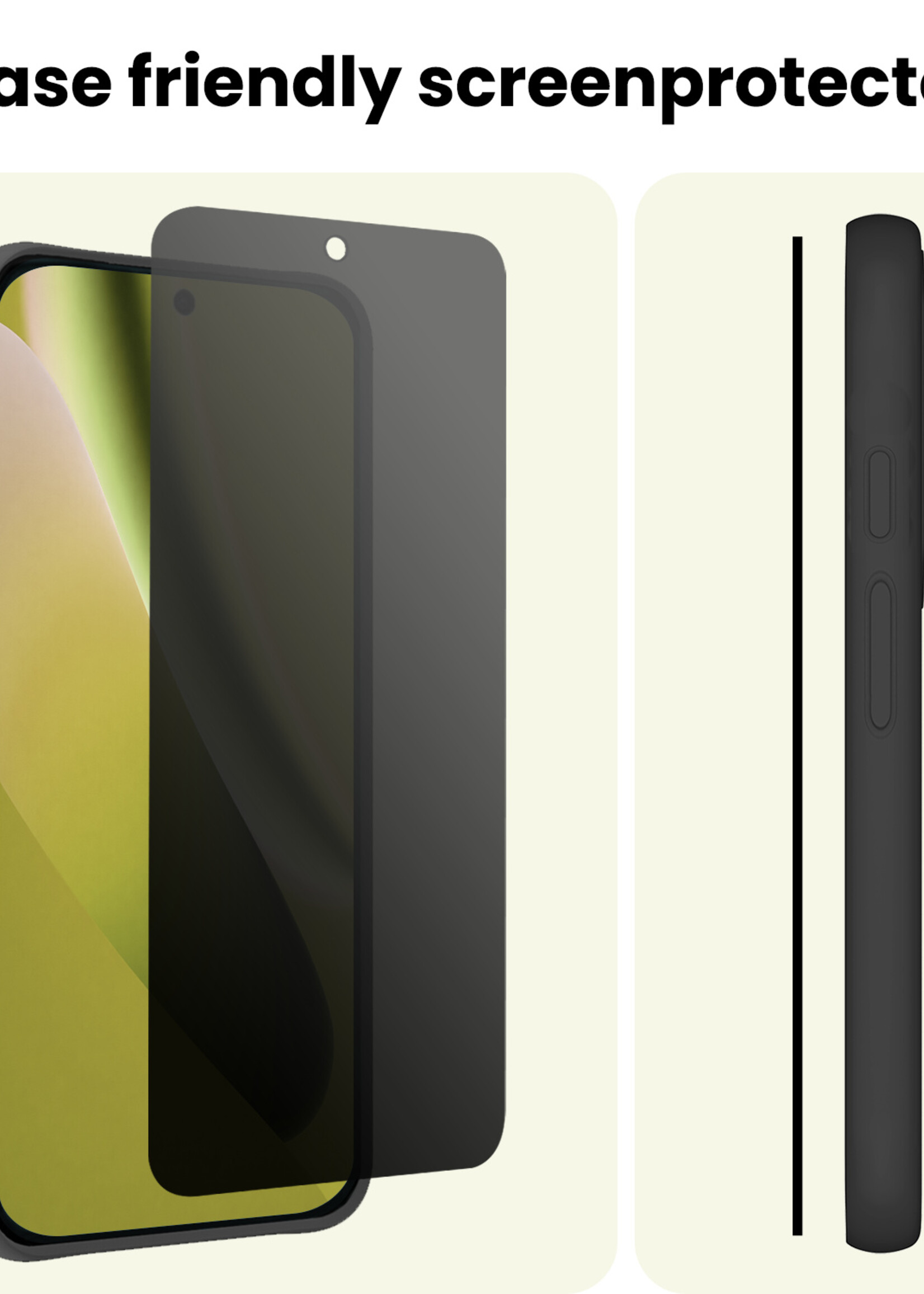 LUQ LUQ Google Pixel 10a Screenprotector Glas Privacy - 3 PACK