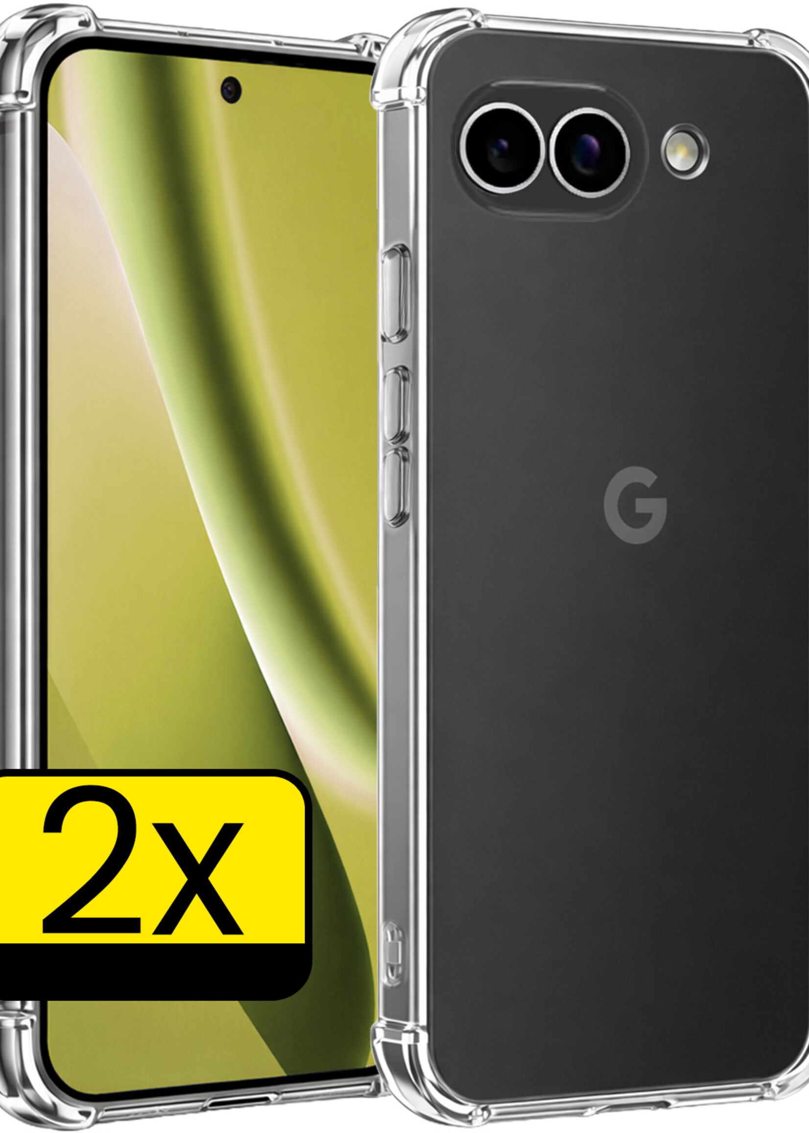 LUQ LUQ Google Pixel 10a Hoesje Shockproof - Transparant - 2 PACK